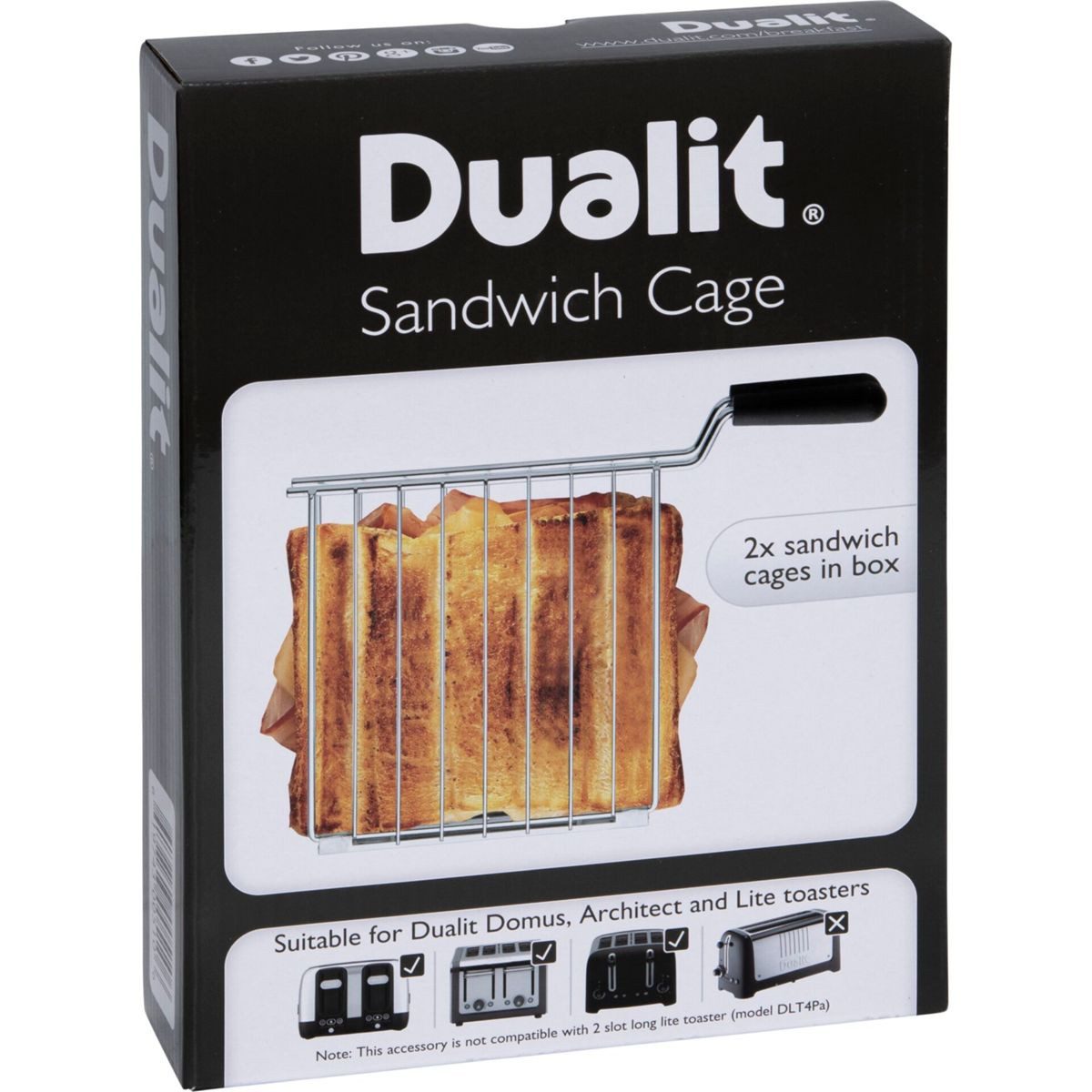 Dualit Toaster Pinza Toast Set 2 Pinze