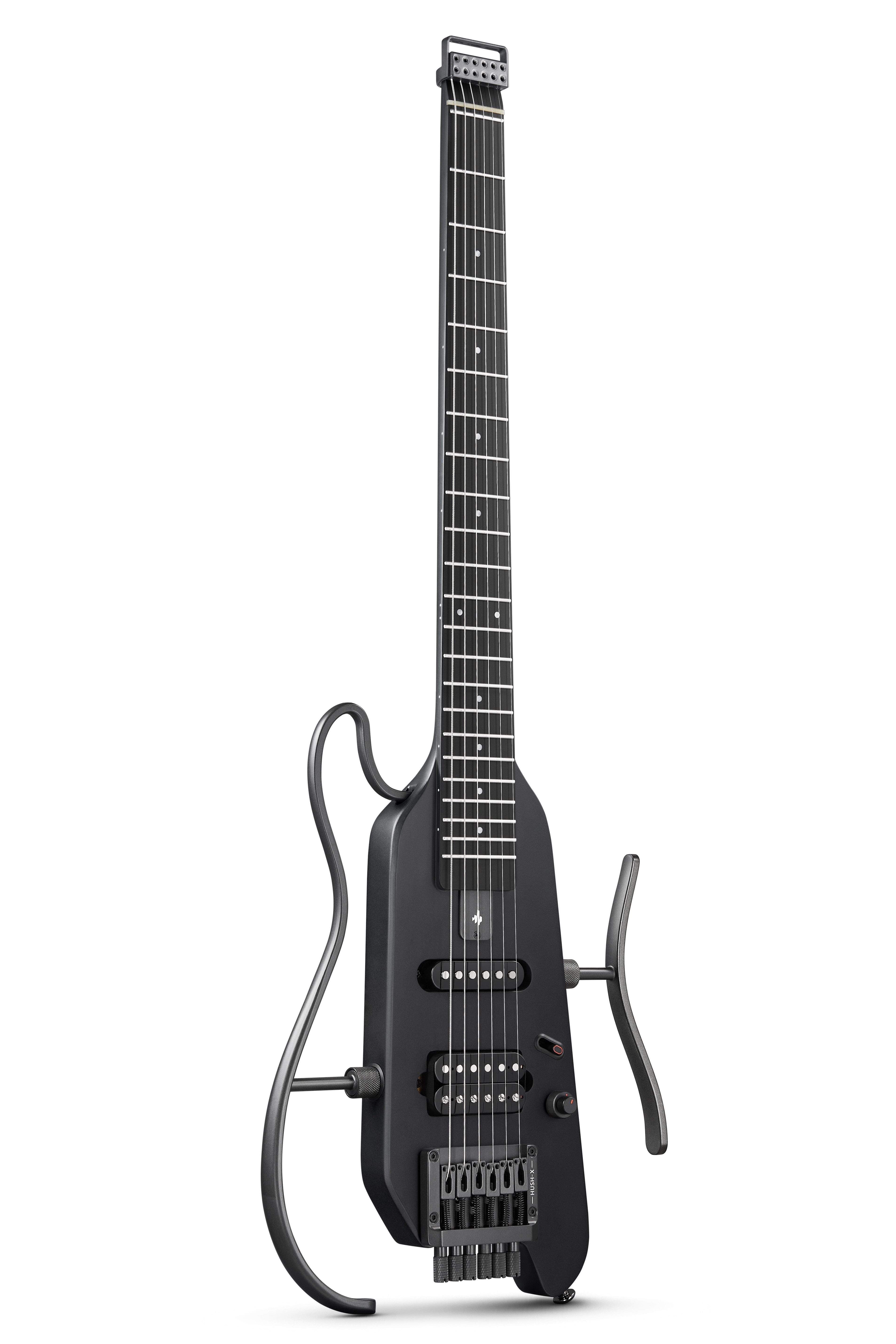 Donner Gitalele HUSH X E-Gitarre HS-Tonabnehmern, Massivkorpus, Gig-Bag & Kopfhörer, Matt Federleichte kopflose Gitarre, set, mit sämtlichem Zubehör, Ideal für Reisen und zum Üben