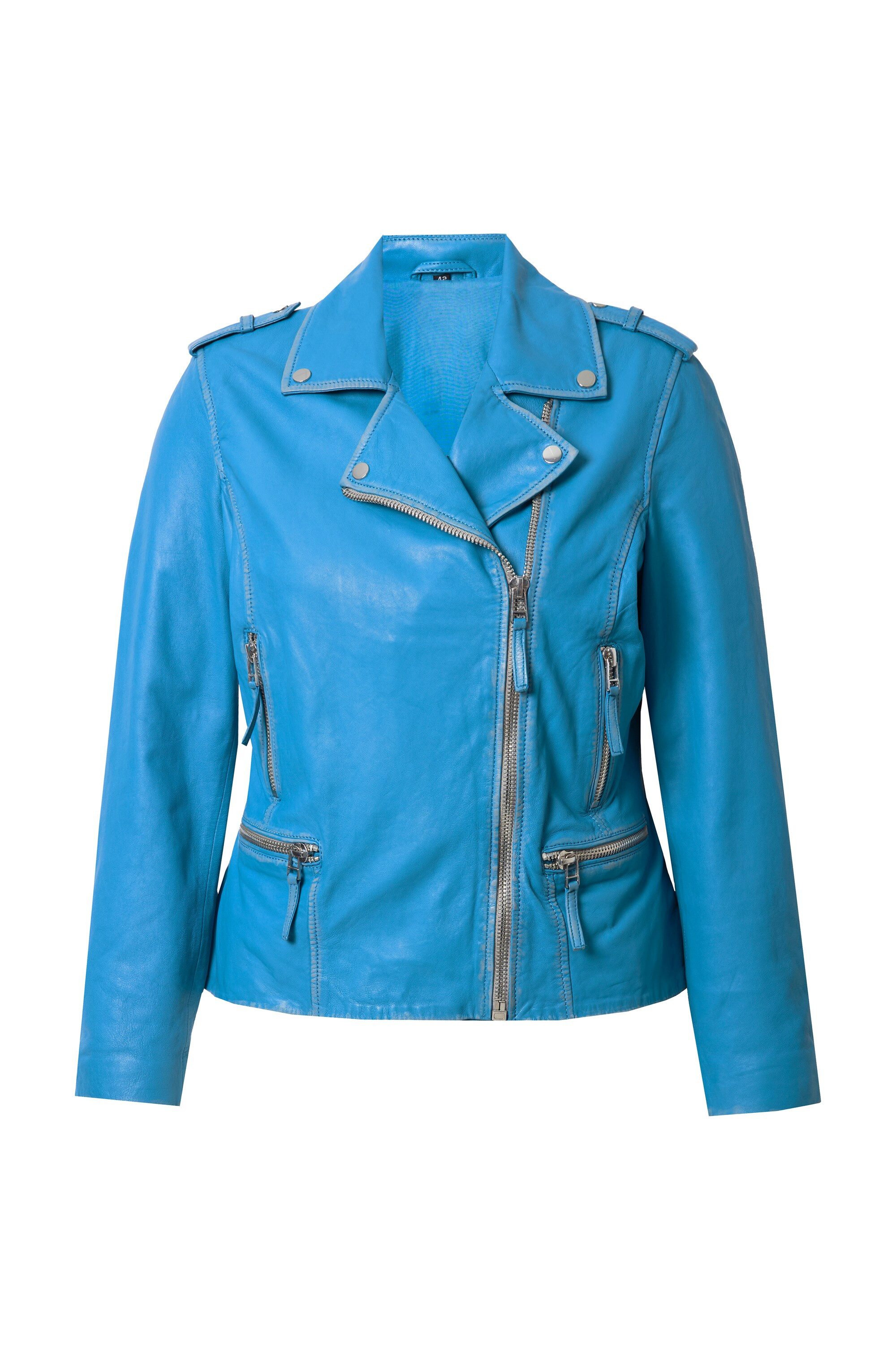 Angel of Style Lederjacke Leder-Bikerjacke echtes Leder Farbe Langarm günstig online kaufen