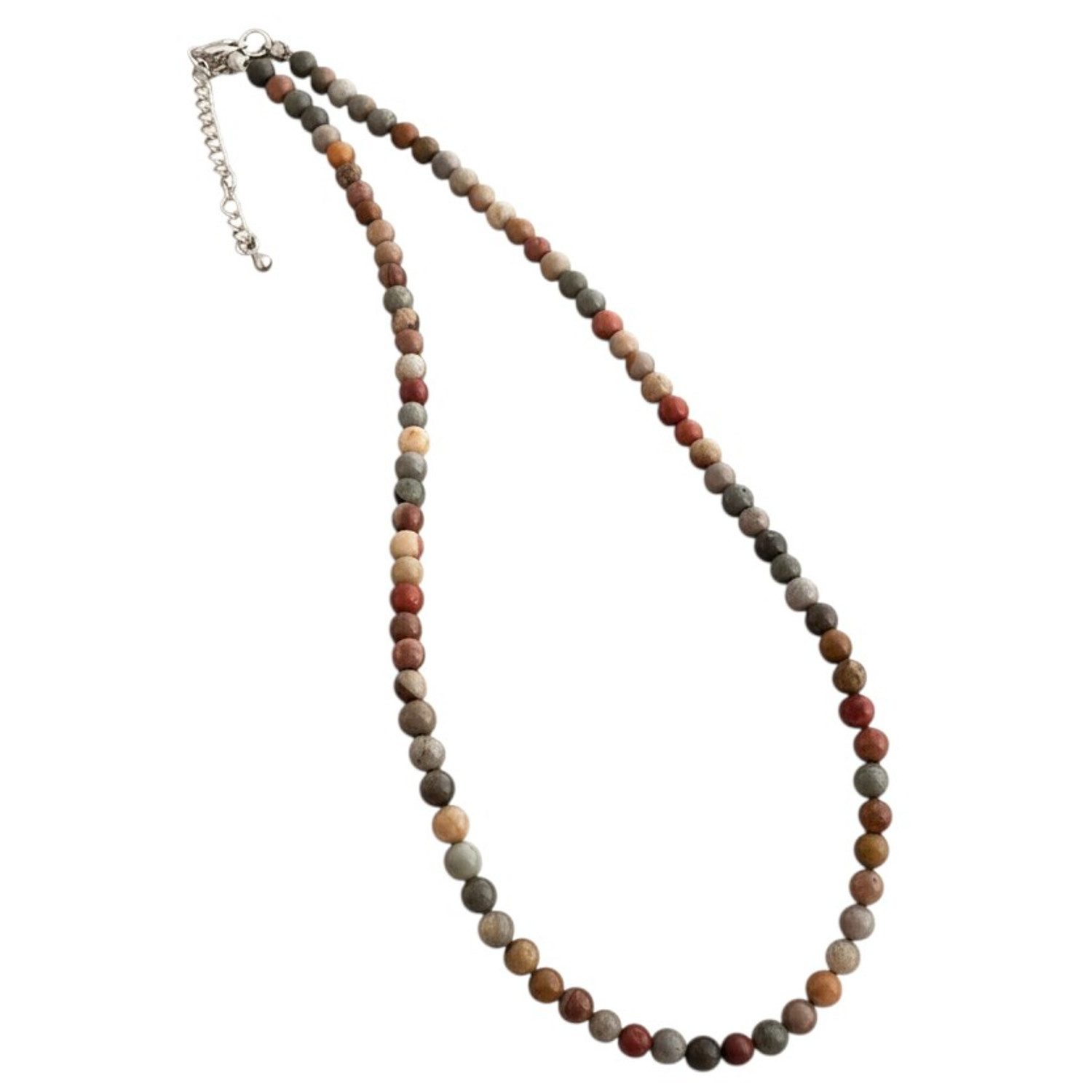 KARMA Kette ohne Anhänger Damen Naturstein 4 mm od. 8 mm Damenkette (Set, 1-tlg., Geschenk Perlenkette Steinperlen), modern Steinkette Natursteinschmuck