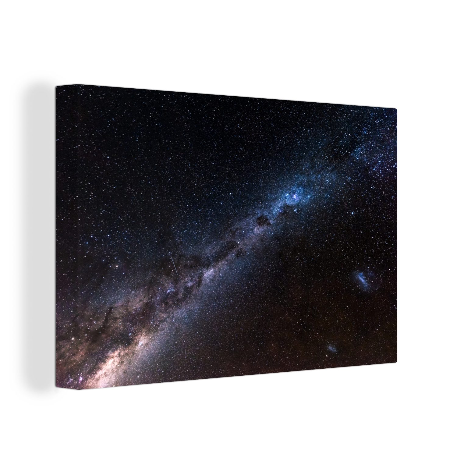OneMillionCanvasses® Leinwandbild Sternenhimmel - Milchstraße - Sterne, Fotodruck (1 St), Leinwand Зображення Klein, Wand Dekoration Aesthetic 30x20 cm