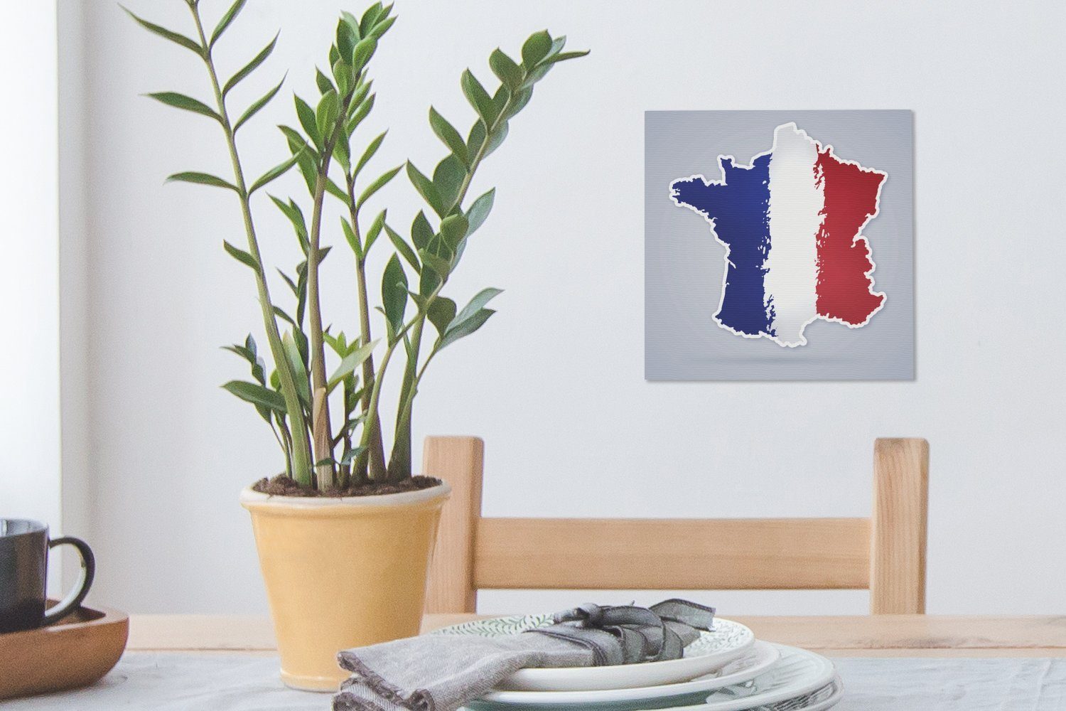 Bilder für St), Frankreich Illustration in OneMillionCanvasses® Eine der Farben Schlafzimmer Flagge, von Leinwandbild Wohnzimmer den (1 Leinwand