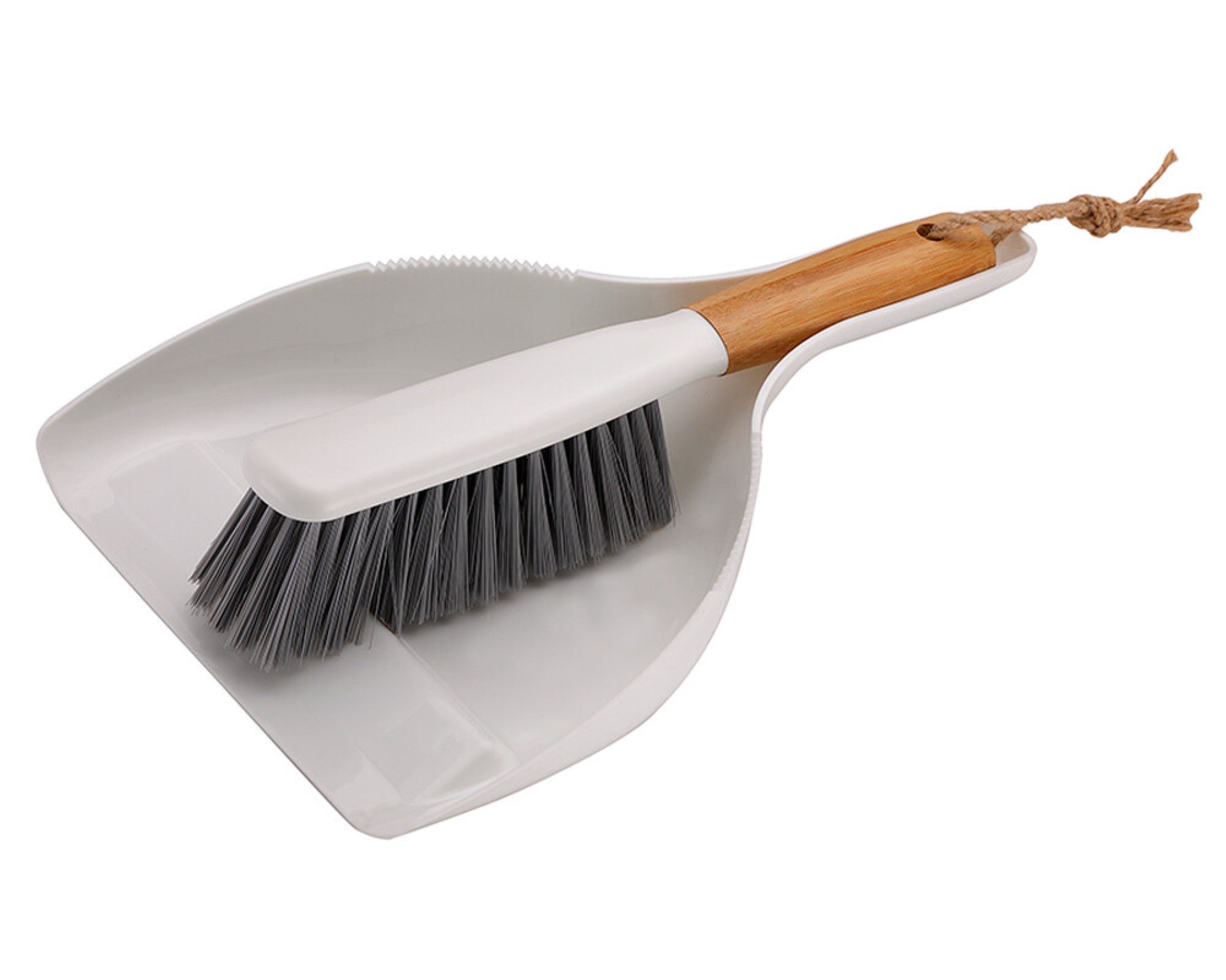 Michelino Kehrgarnitur Kehrgarnitur mit Handfeger mit Bambusgriff und Kehrschaufel