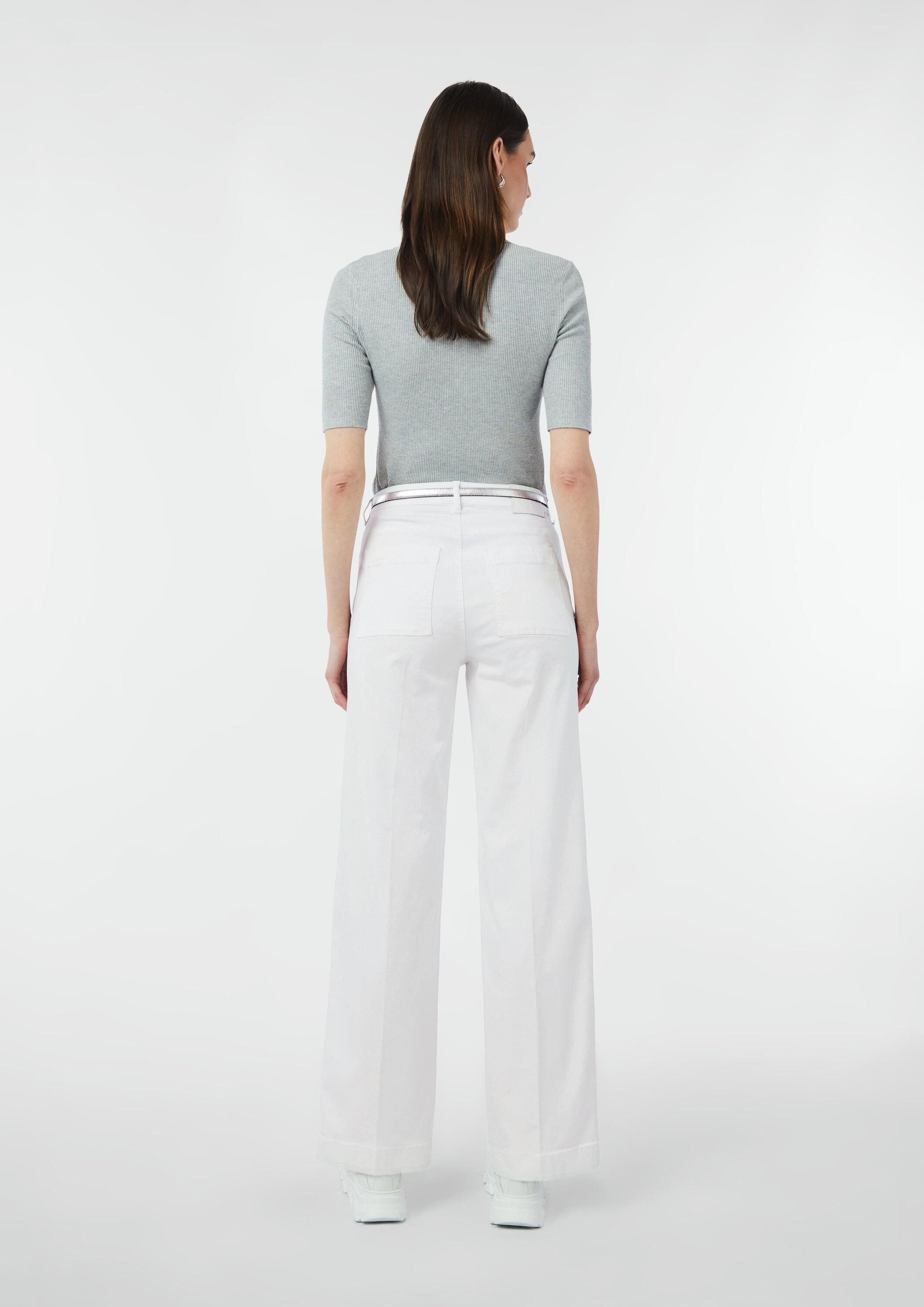 comma Chinos Hose Elastische Jeans mit Wide Leg