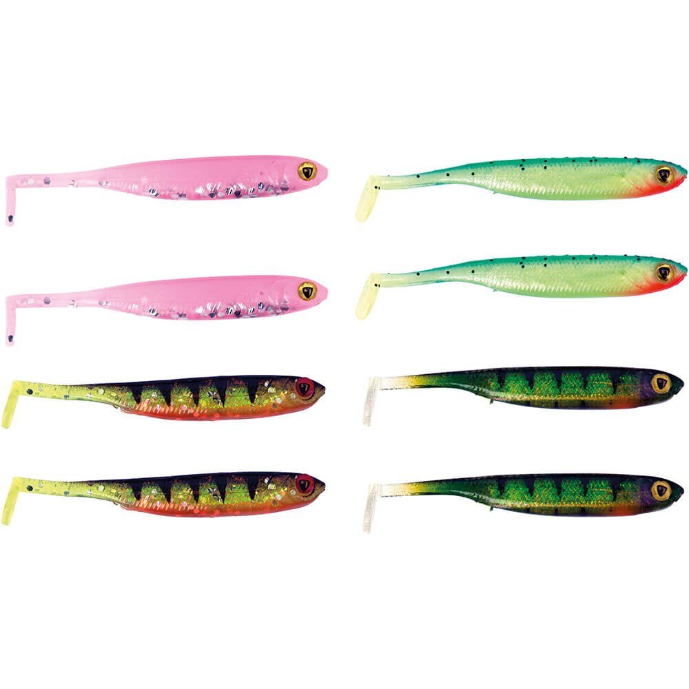 Fox Rage Kunstköder Fox Rage Micro Tiddler Fast Gummifische UV Mixed Color Pack 5cm 8Stk., (8-St)