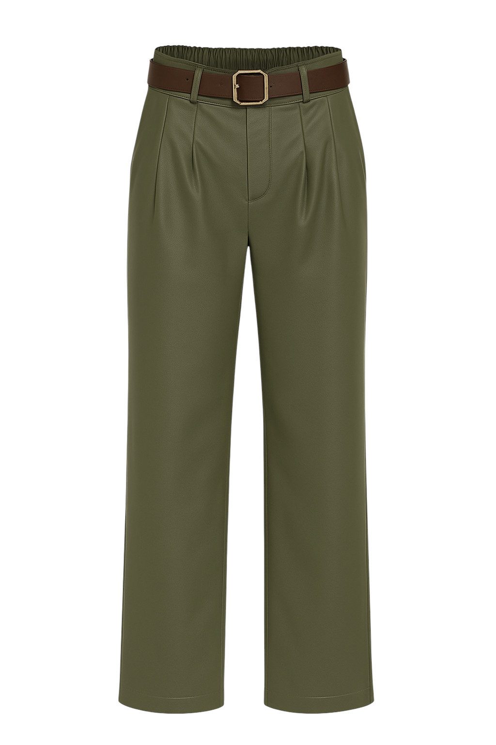 Mississhop Lederimitathose Damen Hose aus Kunstleder mit Gürtel M.403 Gr.36-38