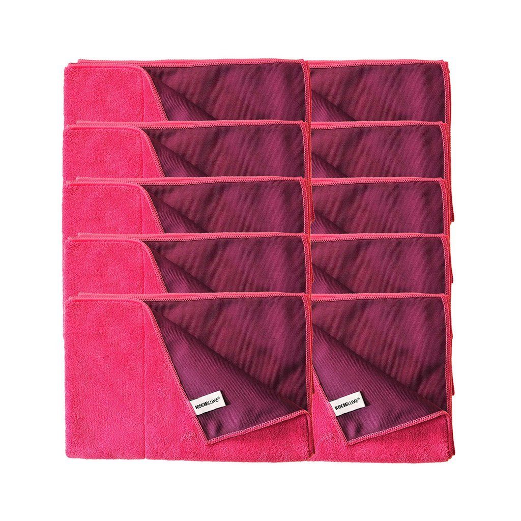 40 Geschirrtuch pink/lila (Spar-Set, x Kochblume 10-tlg), cm, 60 800g/m² Qualtität Geschirrtuch