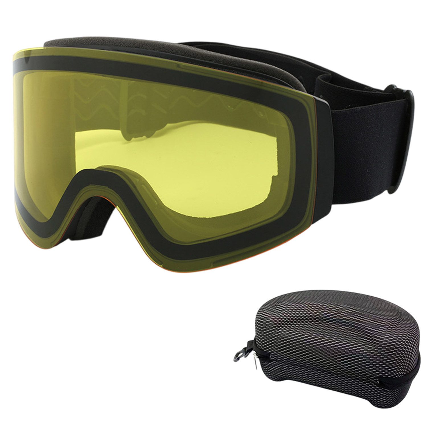 Refttenw Skibrille Unisex Skibrille UV-Schutz Schneebrille mit Anti-Fog-Beschichtung, Doppelscheibe Skibrille für brillenträger