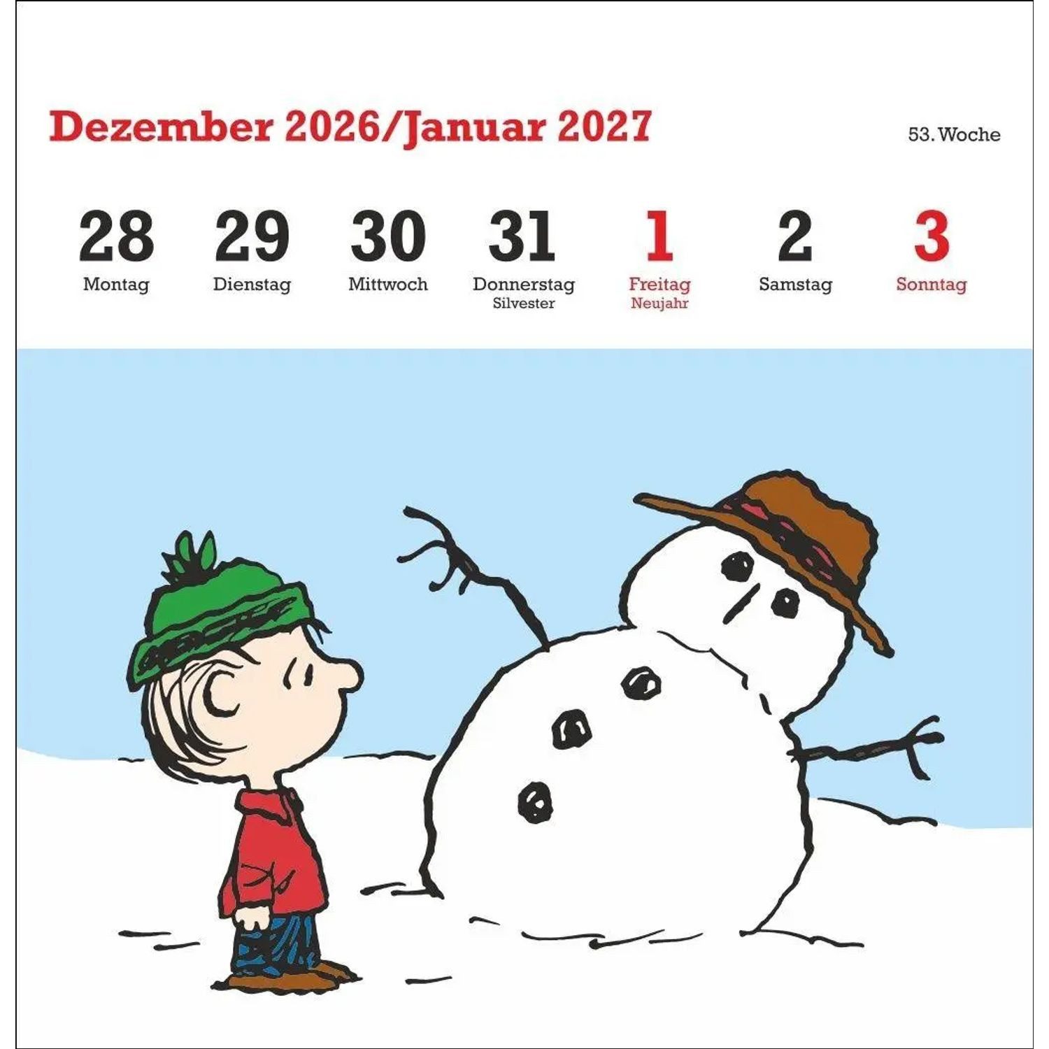 HEYE Wandkalender Peanuts Premium-Postkartenkalender 2027 – Bild 2 von 5