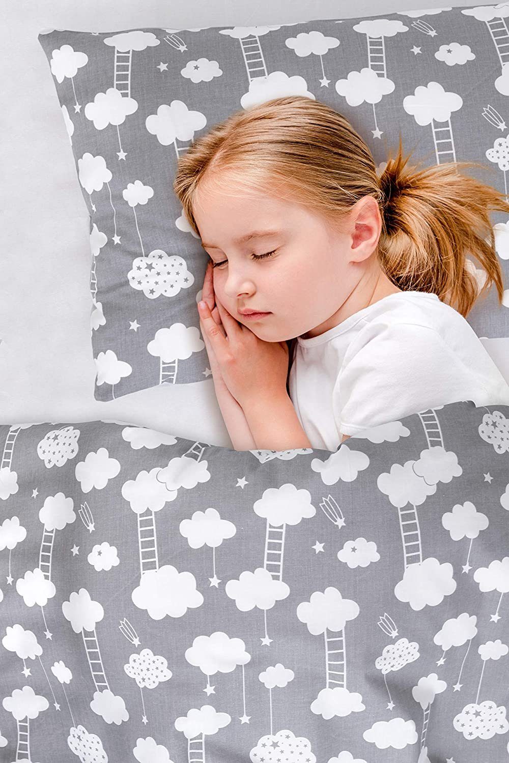 Amilian Bettwäsche Bettbezug 100 x 135 cm, Kopfkissenbezug 40 x 60 cm, 2 teilig, 100% Baumwolle