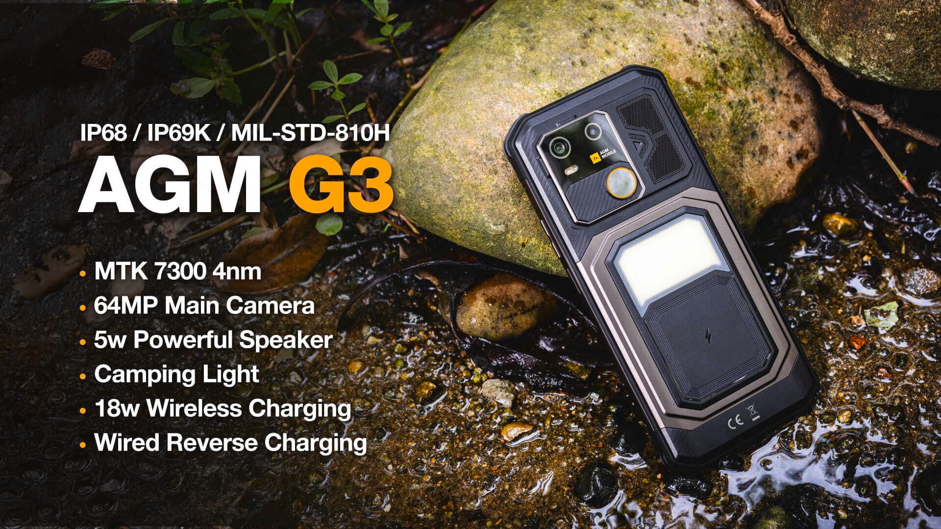 AGM Mobile G3 Rugged Handy (17,1 cm/6,72 Zoll, 512 GB Speicherplatz, 64 MP Kamera)