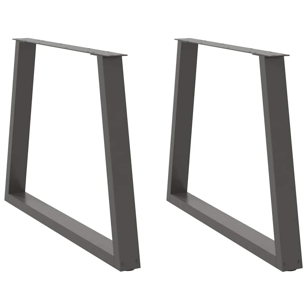 Tischgestell Esstisch Beine V-Form 2 Stück Anthrazit 100x72-73,3 cm Stahl