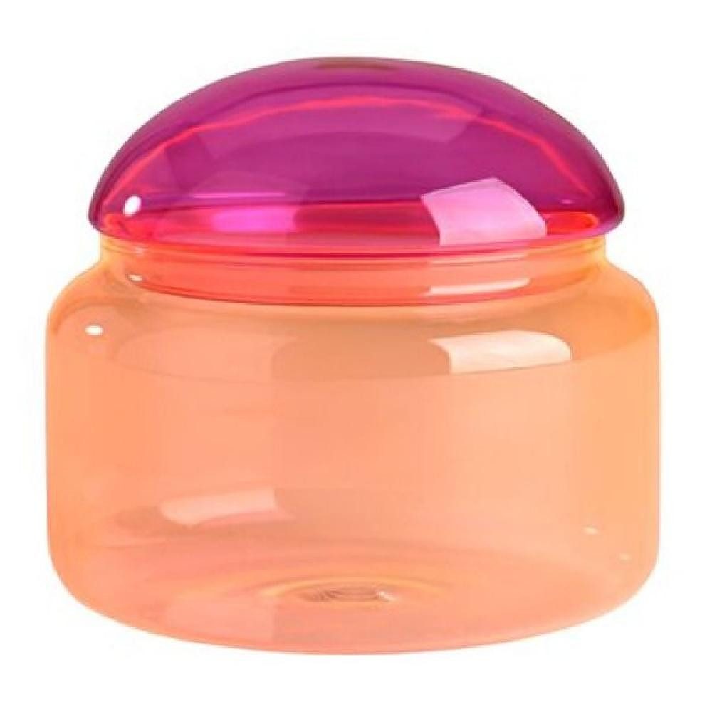Giftcompany Schmuckkassette Dose mit Deckel Voile Glas Pink Orange