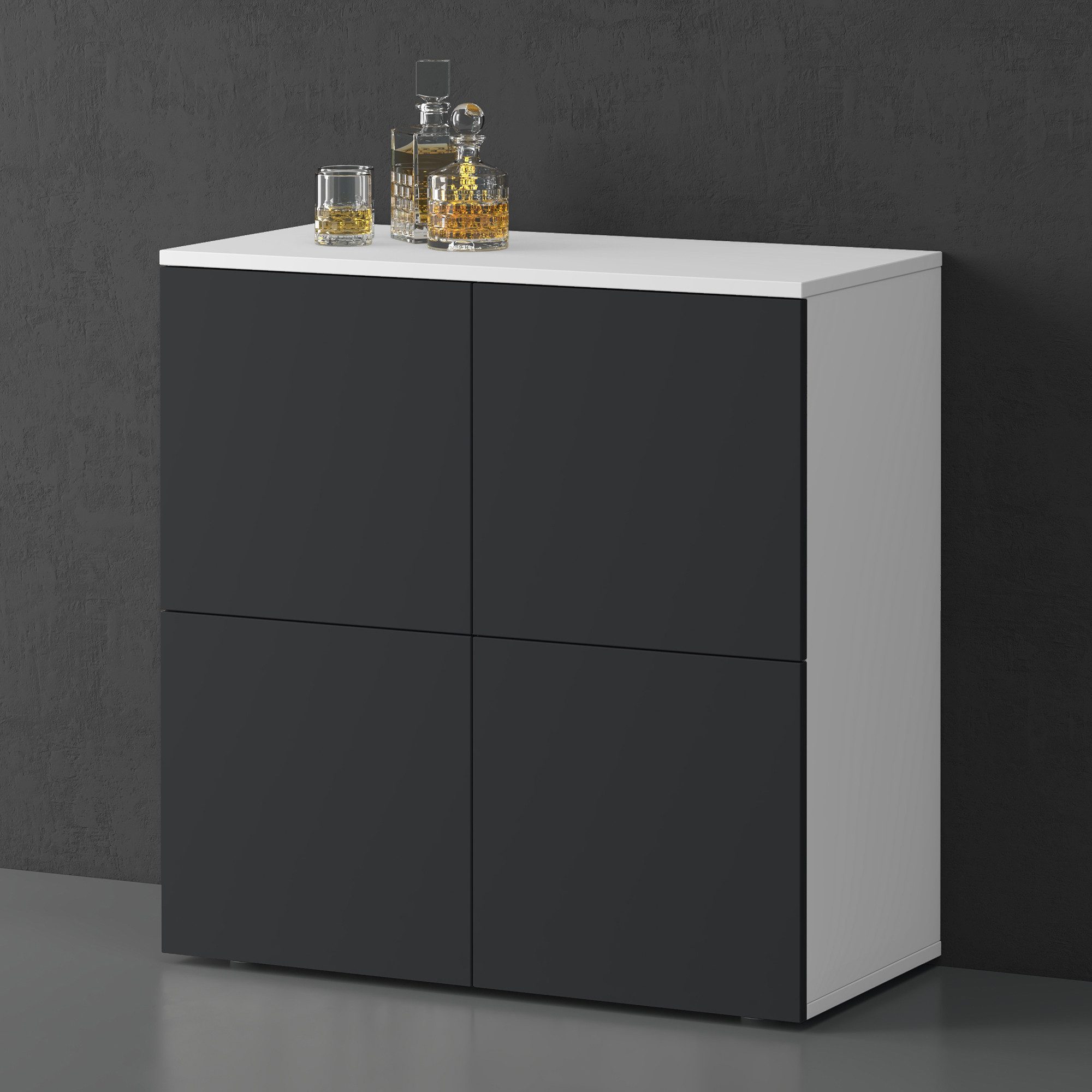 doporro Sideboard Kommode Möbel Mehrzweckschrank Push-to-Open günstig online kaufen