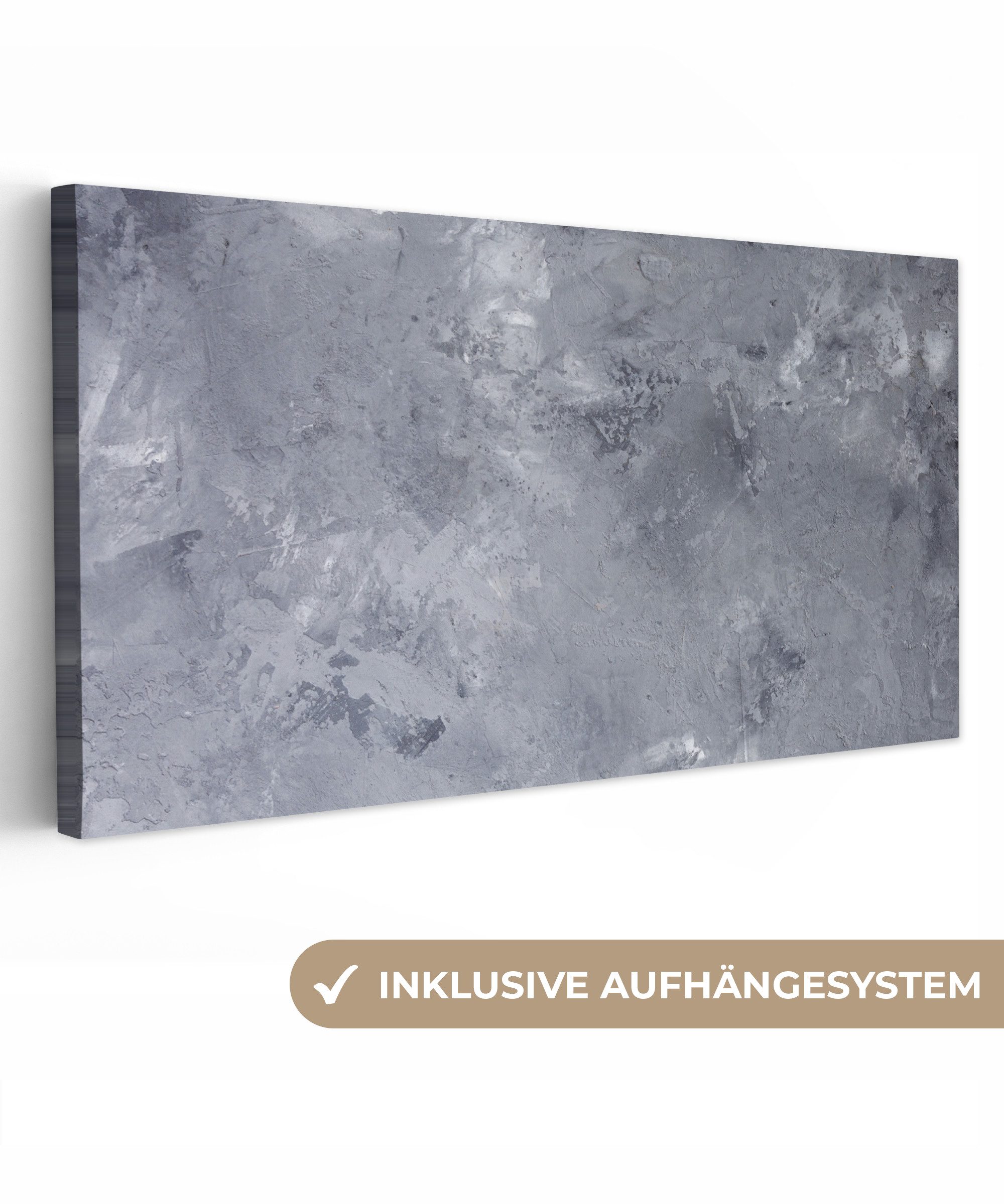 OneMillionCanvasses® Leinwandbild Panorama Schiefer - Beton günstig online kaufen