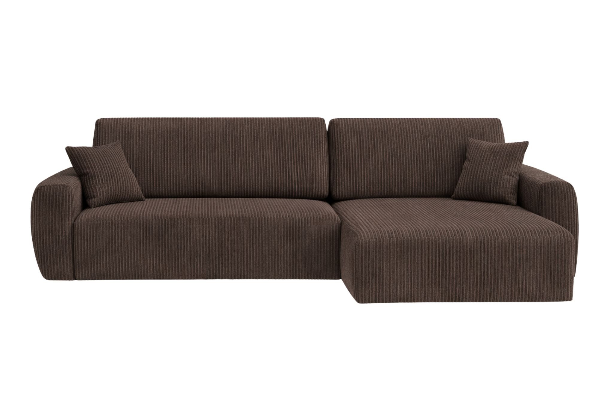 Kaiser Möbel Ecksofa mit Schlaffunktion und Bettkasten Ariel L Cord-Sofa aus Stoff Poso, mit Schlaffunktion,großzügige Liegefläche,pflegeleichter Cordstoff