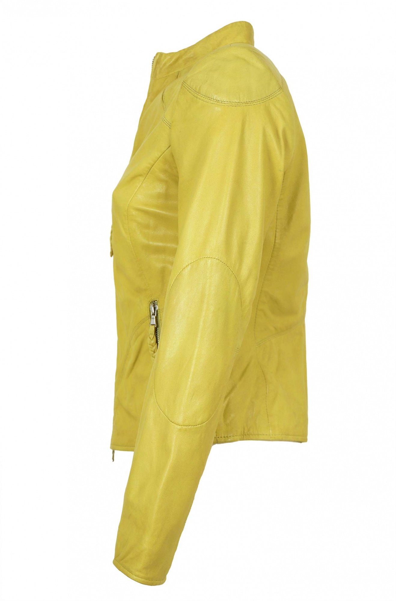 Jilani Lederjacke Niobe Jilani - Damen Lederjacke Lammnappa gelb günstig online kaufen