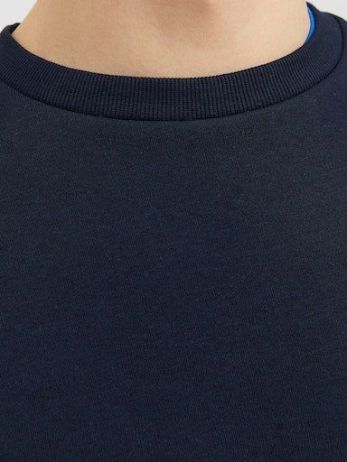 Jack & Jones Sweatshirt JJEBRADLEY mit Rippbündchen für Alltag und Freizeit Materialmix, relaxed fit – Bild 4 von 5