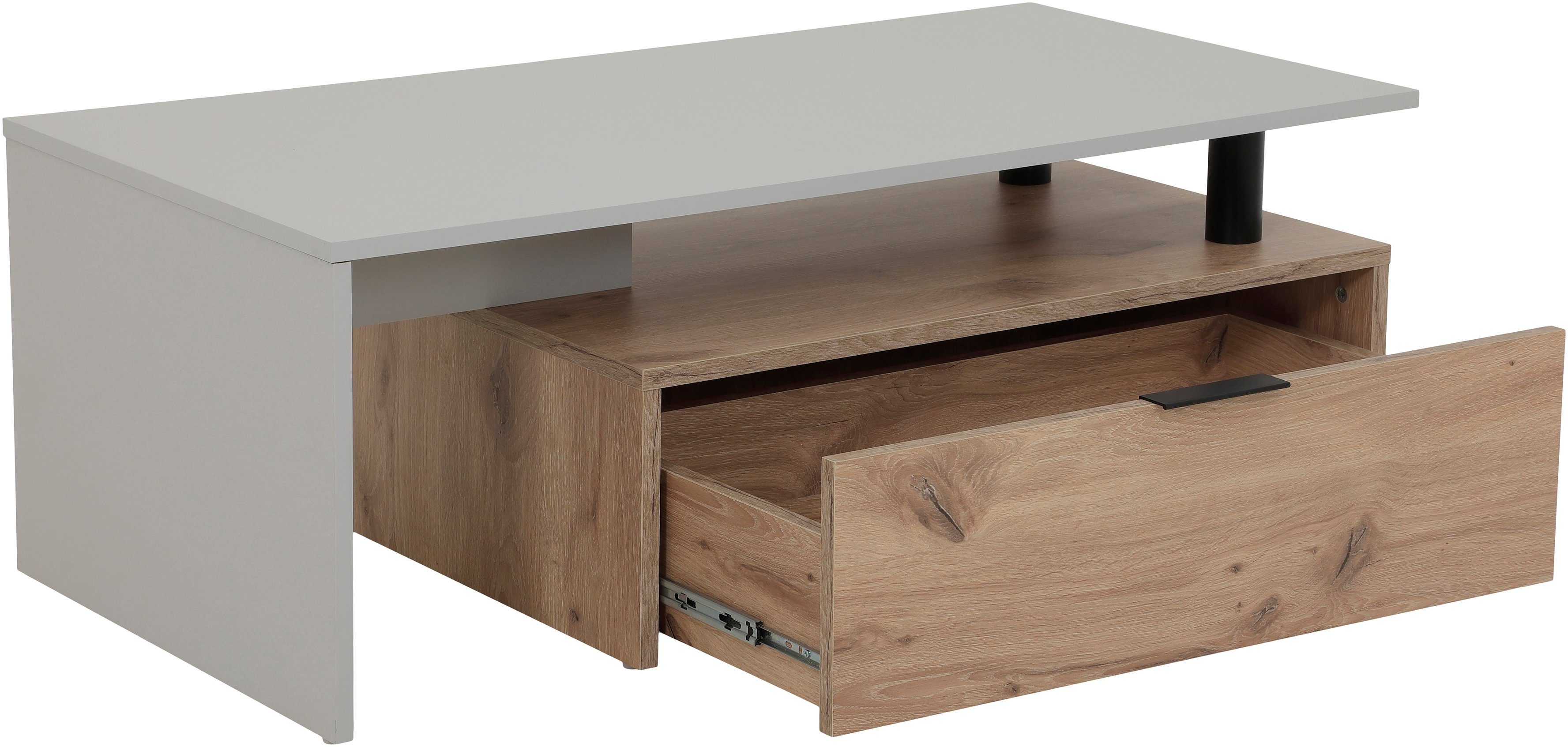 HELA Couchtisch DENNIS, Stauraum mit Schubkasten, Breite 110 cm