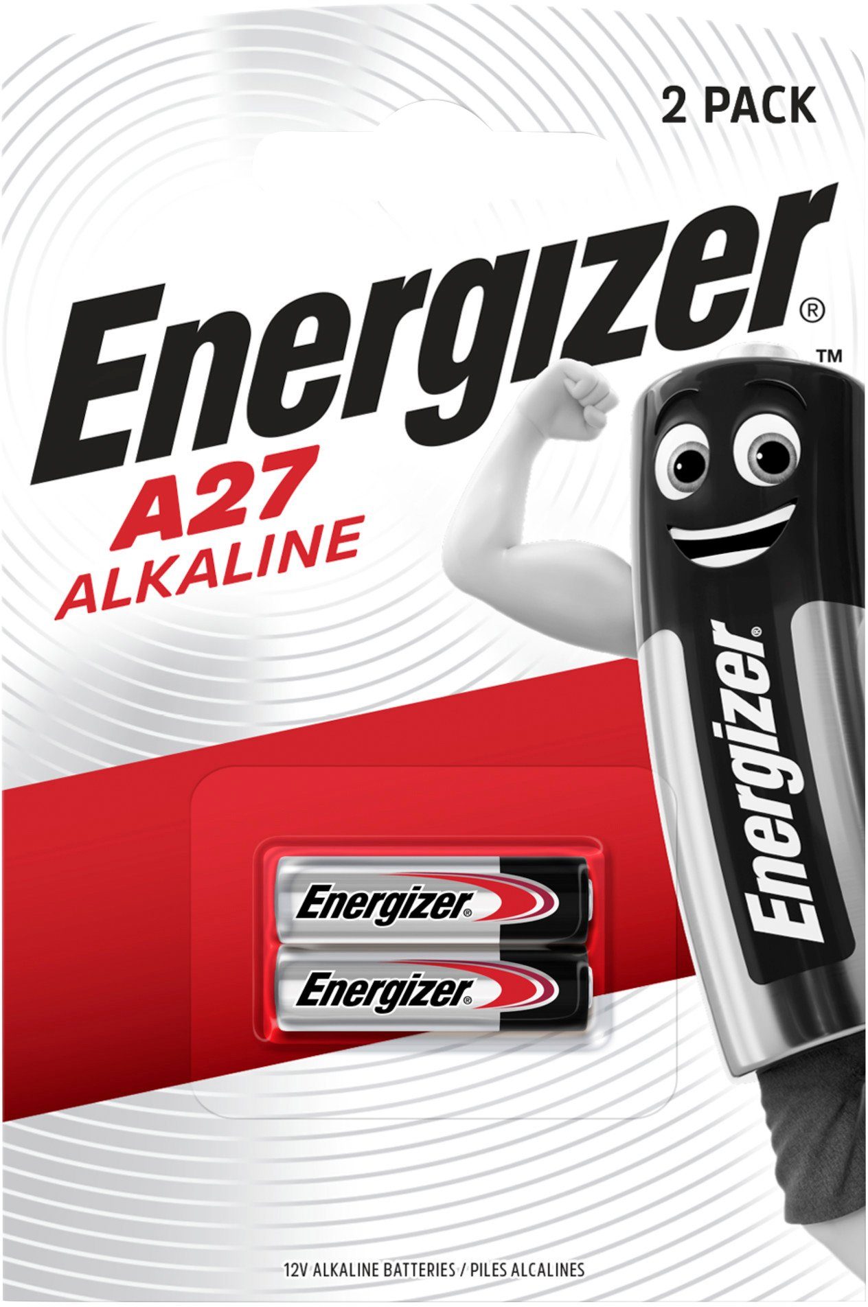 Alkali Mangan 2 St) (12 Pack 2er Energizer Batterie, A27 V,