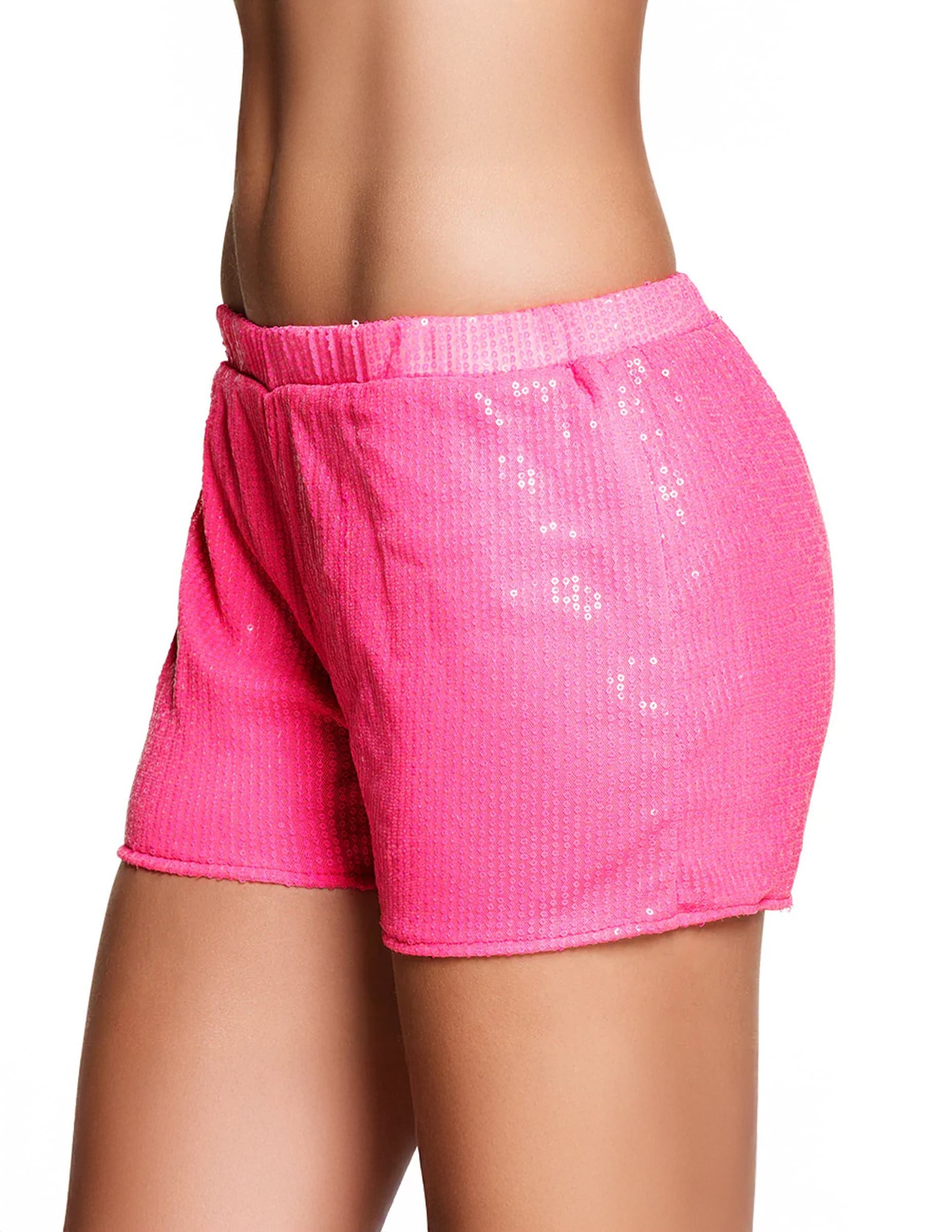 Boland Kostüm Hotpants mit Pailletten pink