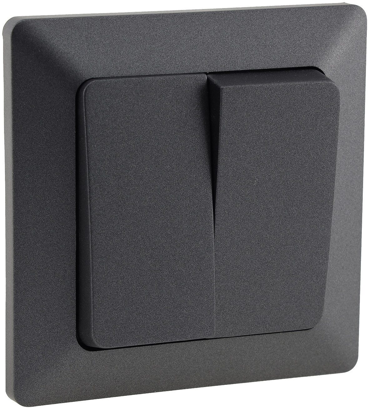 ChiliTec Unterputz-Steckdose MILOS Serie Steckdosen, Schalter, Rahmen, Dimmer, SAT, UP, Anthrazit