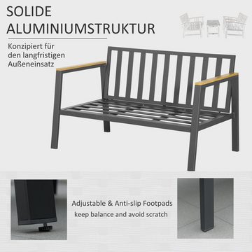 Outsunny Sitzgruppe Gartenmöbel Set, (Set, 4-tlg., Essgruppe 4-tlg), Tisch mit 3 Stühlen