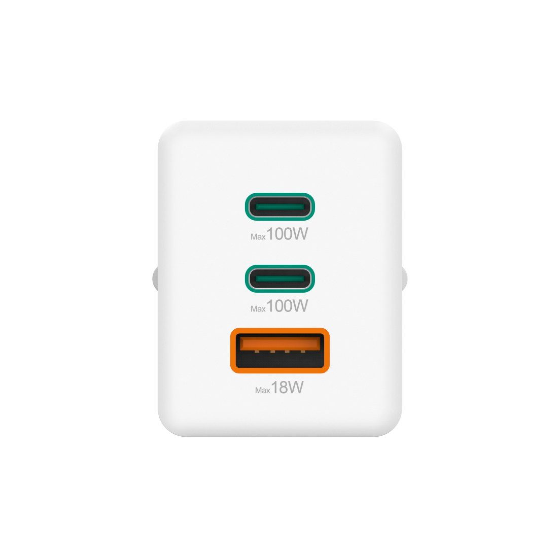 Hama Schnellladegerät (USB Ladegerät, 2x USB-C, 1x USB-A, GaN, 100 Watt) Schnelllade-Gerät (1-tlg)