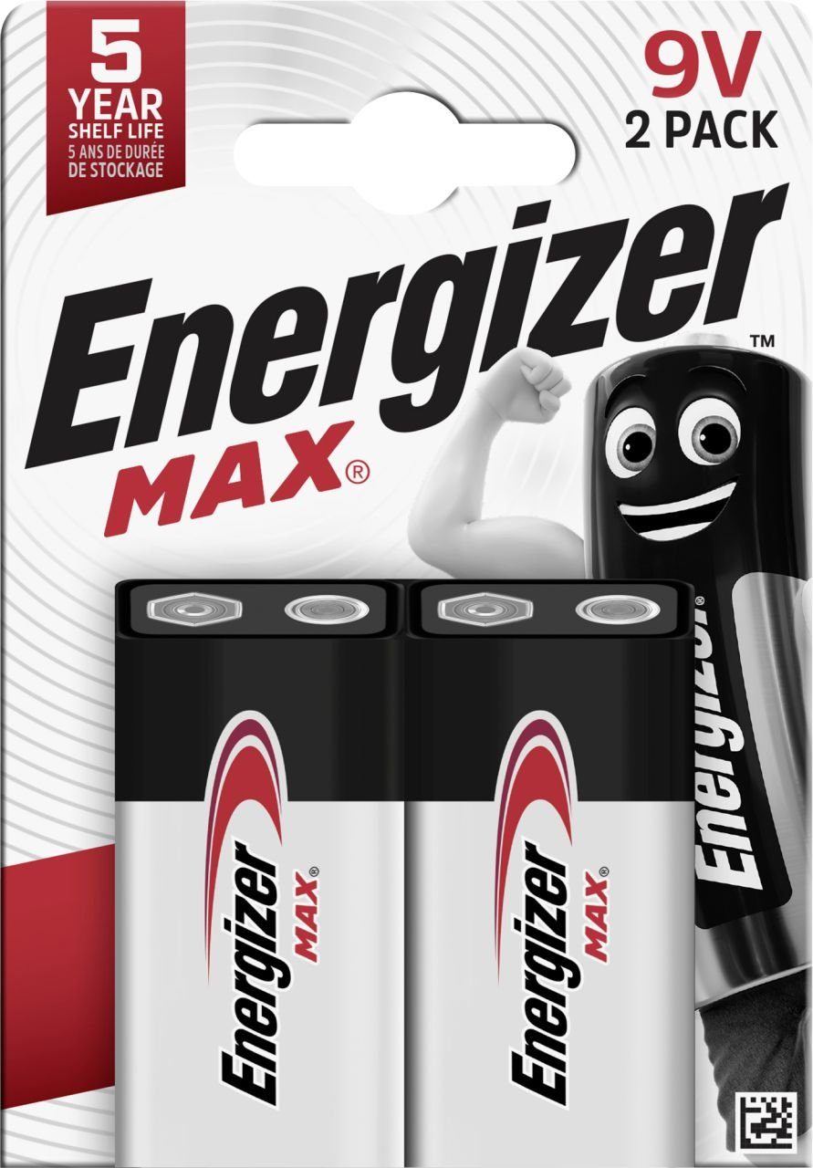 E-Block Batterie Energizer 2er V, Energizer Batterie Alkaline 9 Max