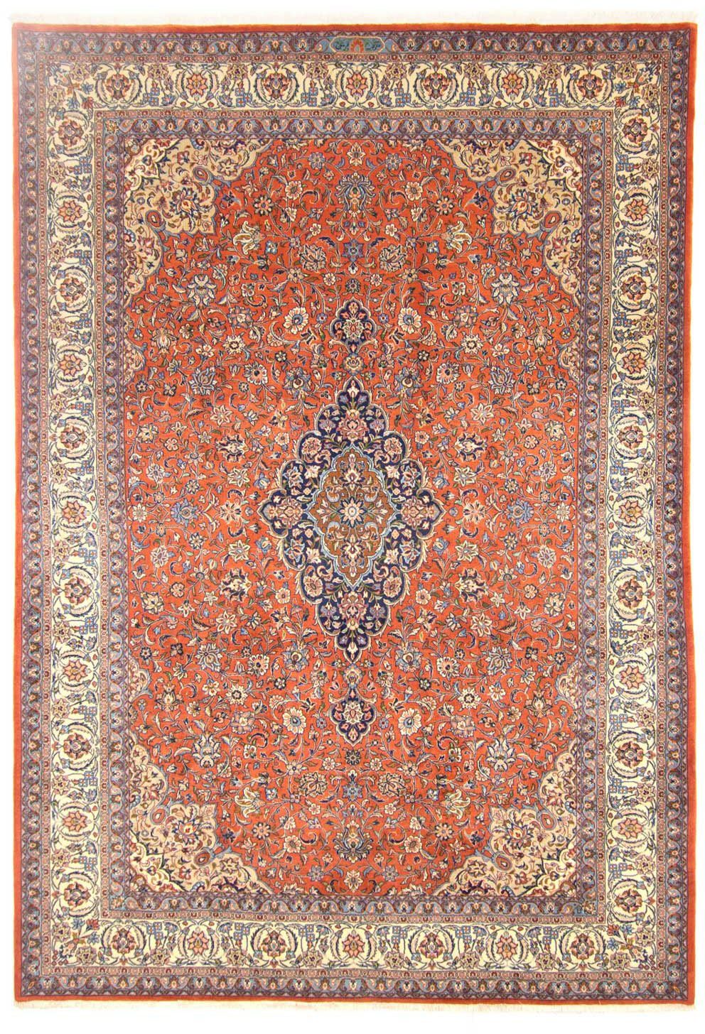 Wollteppich Golpayegan Medaillon Ruggine 354 x 257 cm, morgenland, rechteckig, Höhe: 10 mm, Unikat mit Zertifikat