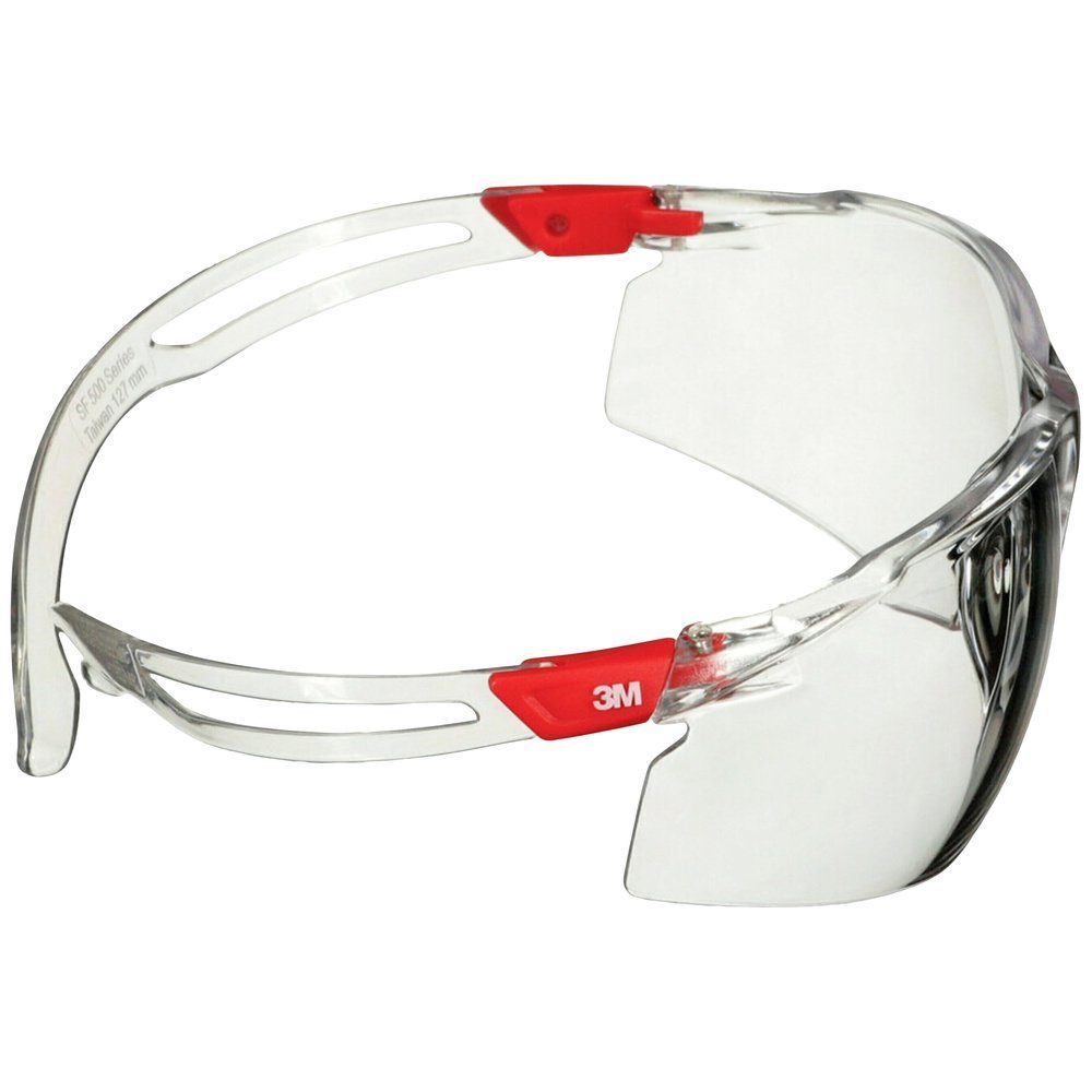 3M Arbeitsschutzbrille Transp SecureFit Antibeschlag-Schutz mit SF501SGAF-RED 3M Schutzbrille