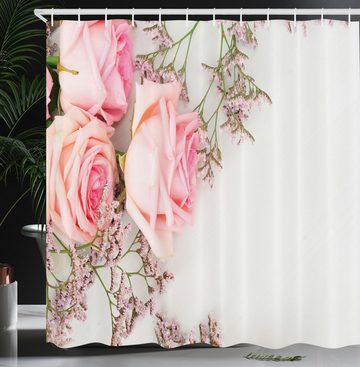 Abakuhaus Duschvorhang Moderner Digitaldruck mit 12 Haken auf Stoff Wasser Resistent Breite 175 cm, Höhe 180 cm, Vintage Rose Close up Foto Blumen