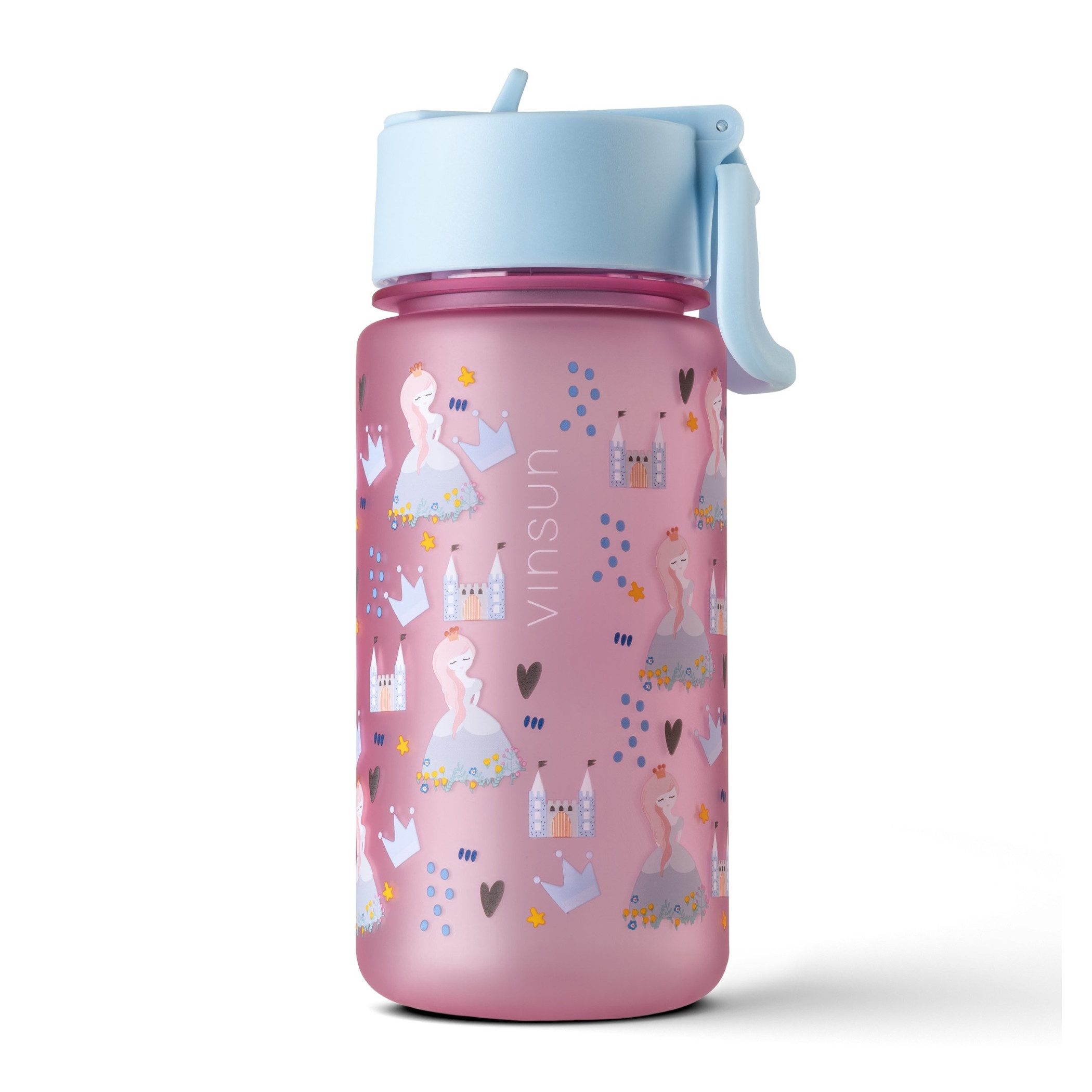 Trinkflasche Trinkflasche Kinder 500ml - Auslaufsicher mit Strohhalm - Prinzessin