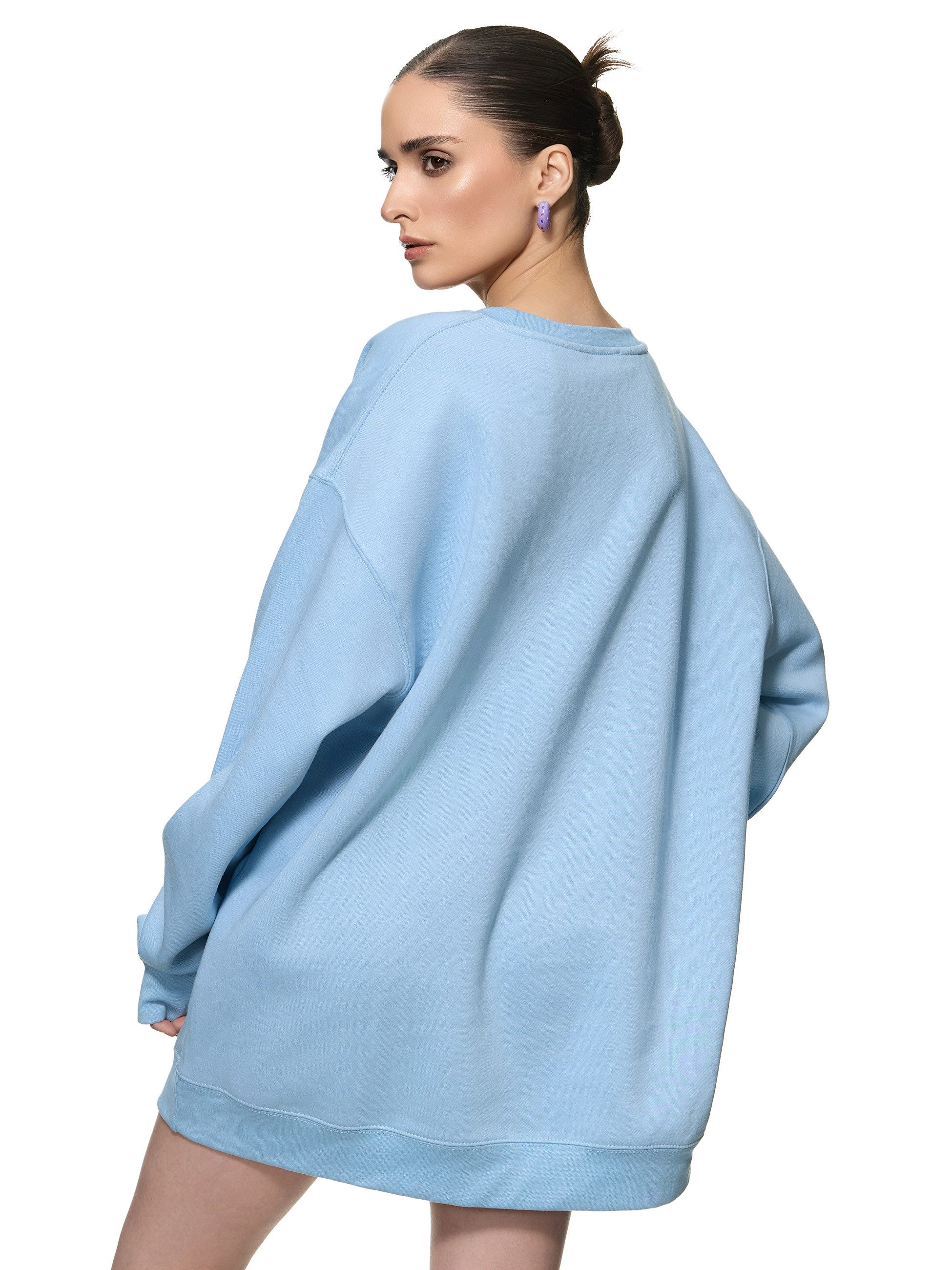 Worldclassca Longsweatshirt Worldclassca Oversized Sweatshirt Einfarbig Uni Langarmshirt Pullover