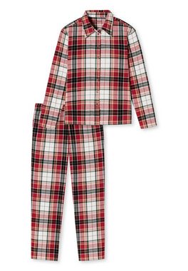 Schiesser Pyjama Xmas Gifting Set Web Organic Cotton (Set, 2 tlg) Pyjama - Baumwolle - Hose mit elastischem Bund und seitlichen Taschen