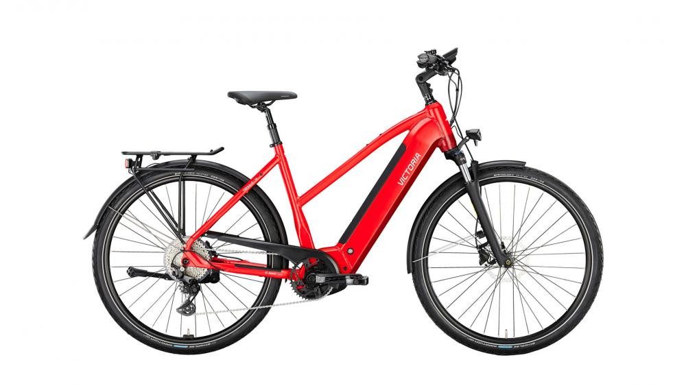 Victoria E-Bike VICTORIA Elektro-Trekkingrad "TRESALO 14" Mod. 24, Trapez, 28", fuego