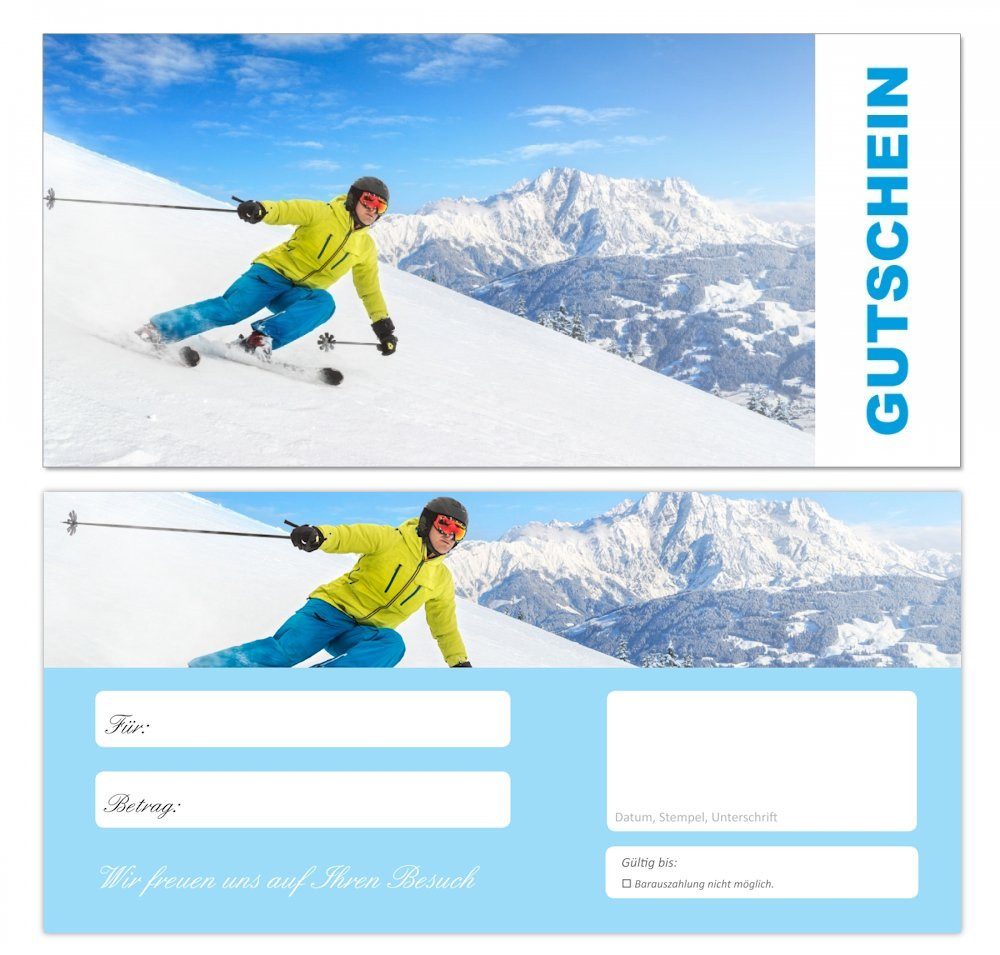 Geschenkkarte Geschenkgutschein Premium Winterurlaub (Ski-678)