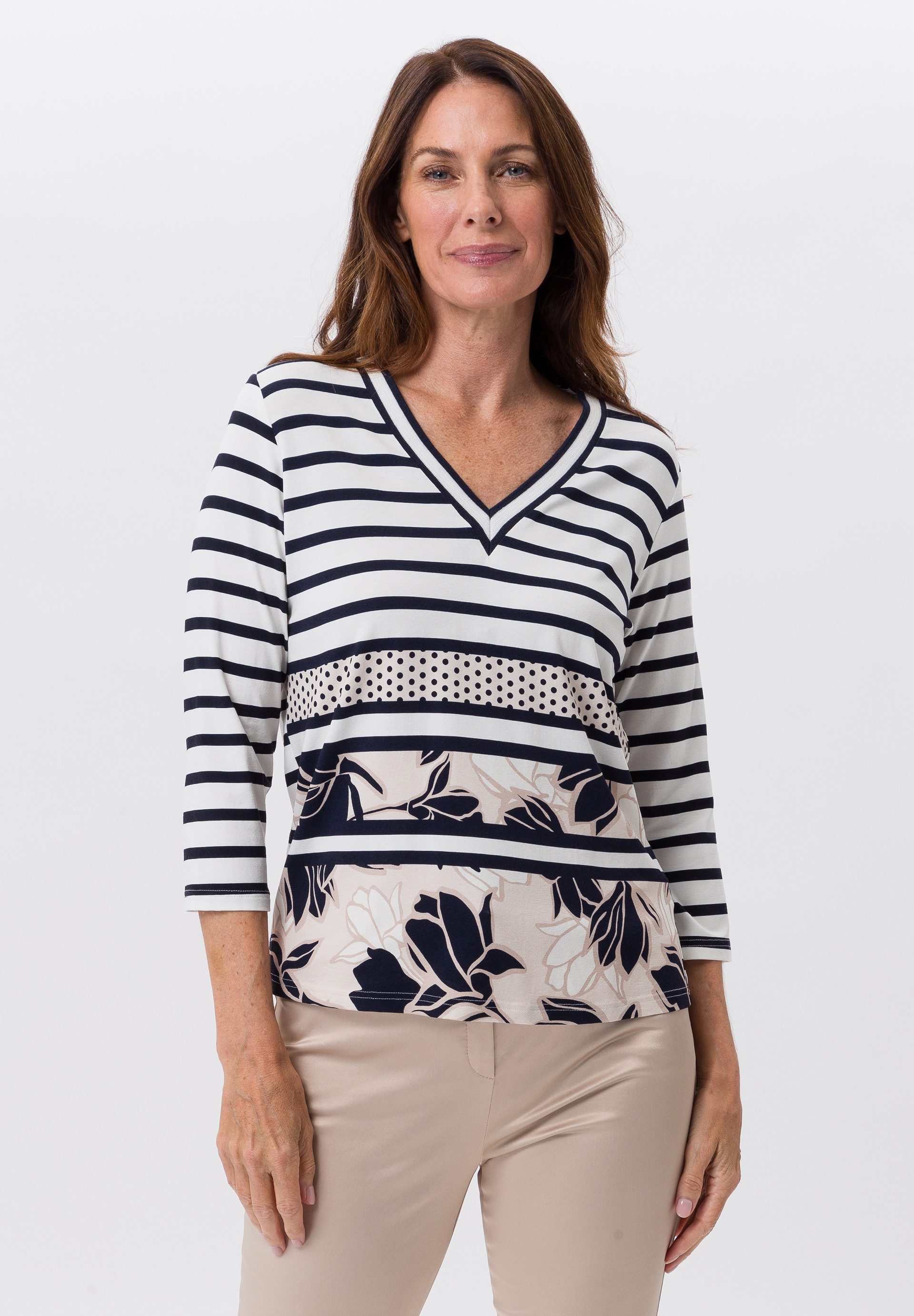FRANK WALDER 3/4-Arm-Shirt aus Ecovero-Viskose günstig online kaufen