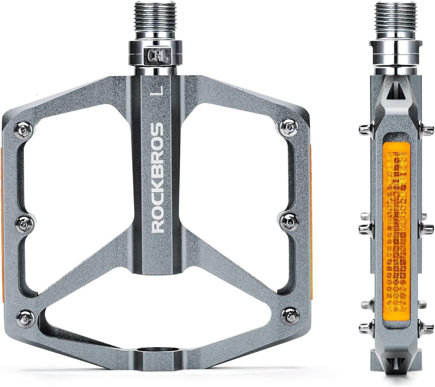 ROCKBROS Fahrradpedale Alu-Fahrradpedale mit Reflektoren