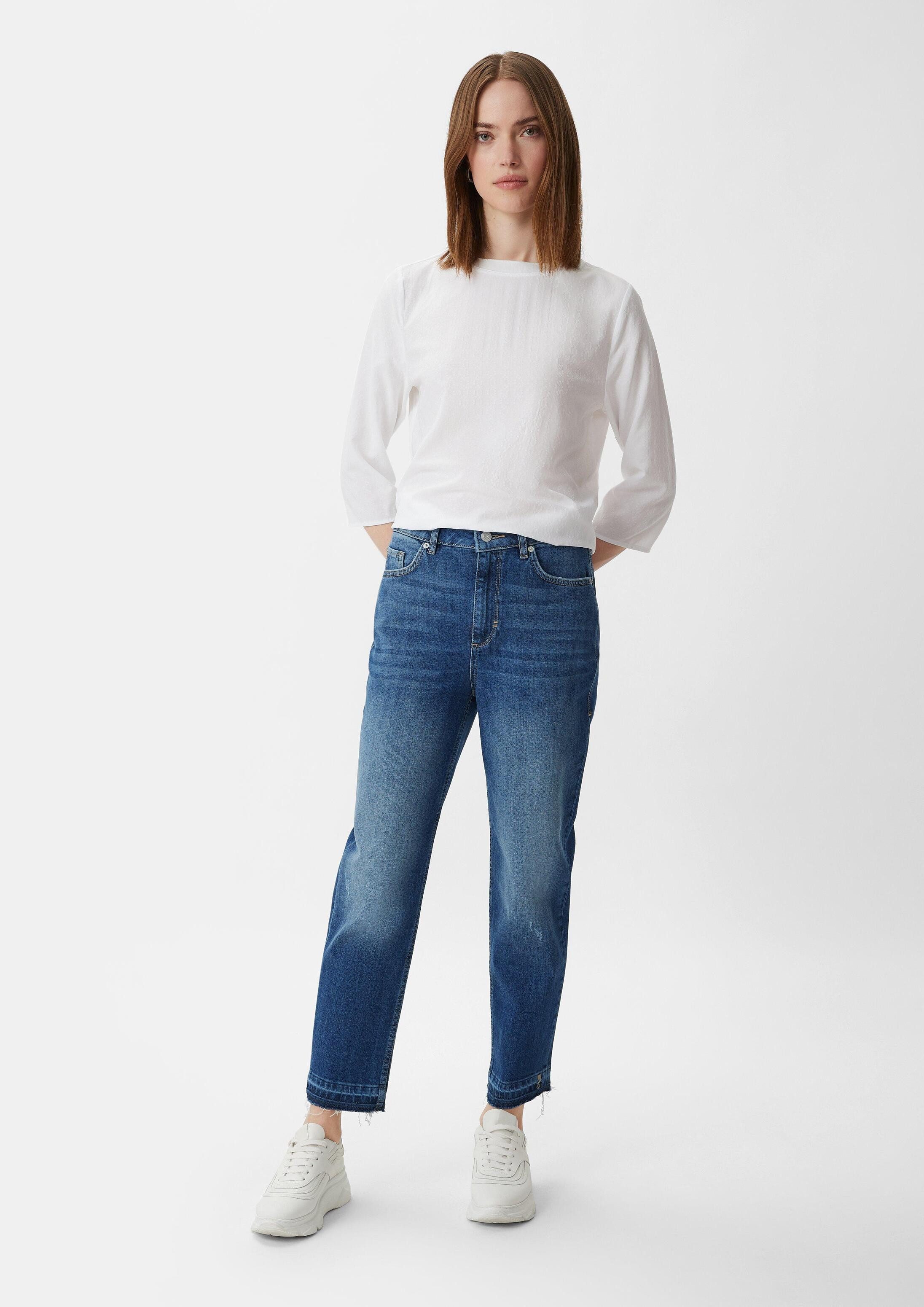 comma Slim-fit-Jeans Jeans-Hose Mom fit: Jeans mit Waschung