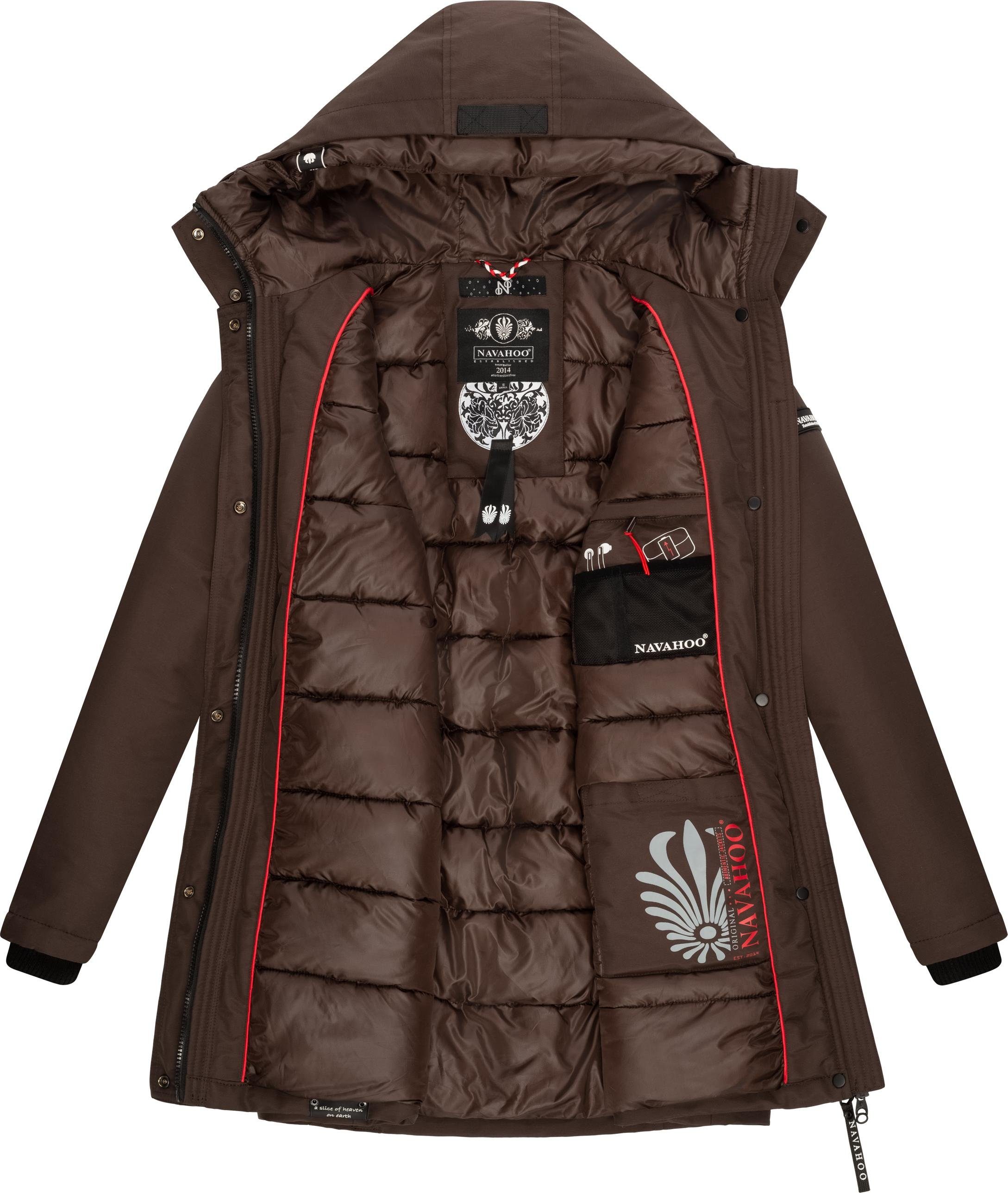 Navahoo Winterjacke Blizzardstorm Warm gefütterter Wintermantel mit Kapuze