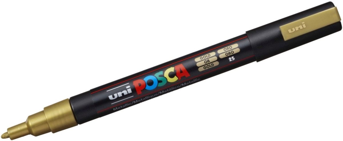 uni-ball Filzstift Fasermaler Uni Posca PC-3M 0,9-1,3mm gold