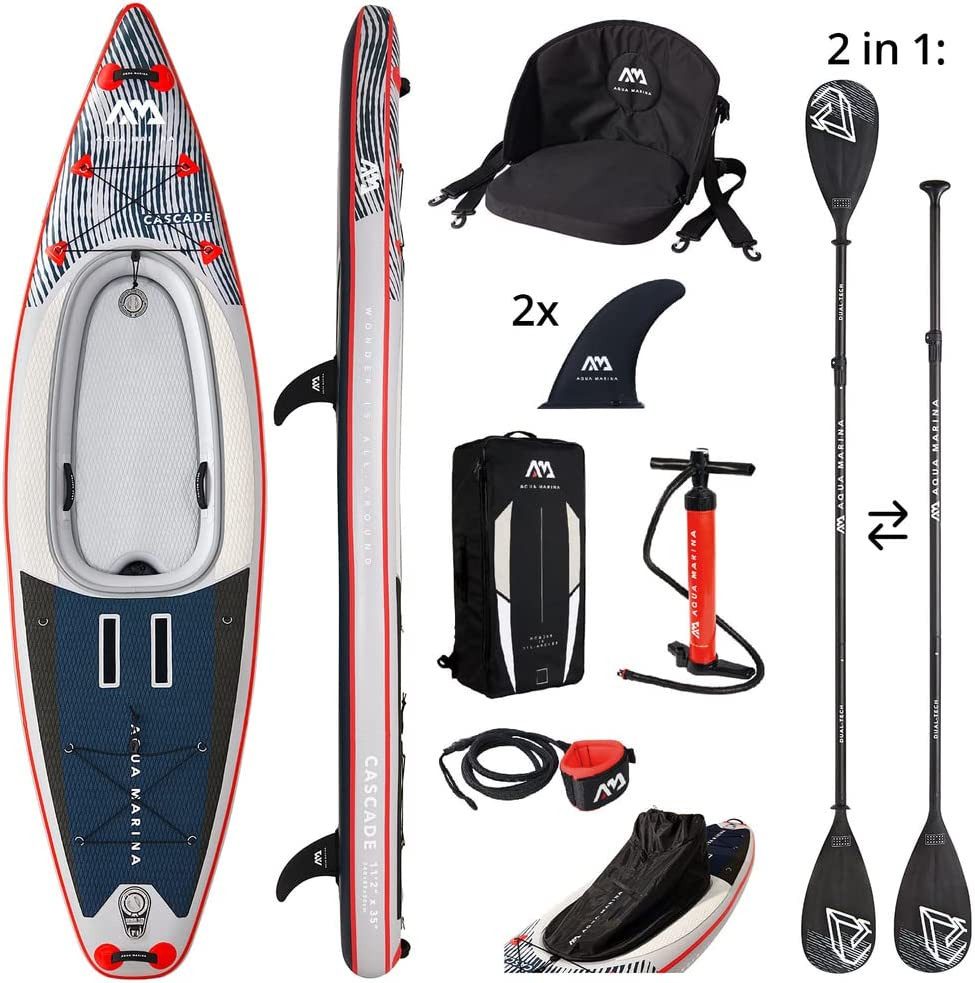 Aqua Marina Tourenkajak Aqua Marina Cascade 11‘2“ SUP-Kajak 2 in 1 a Kajak Fahren