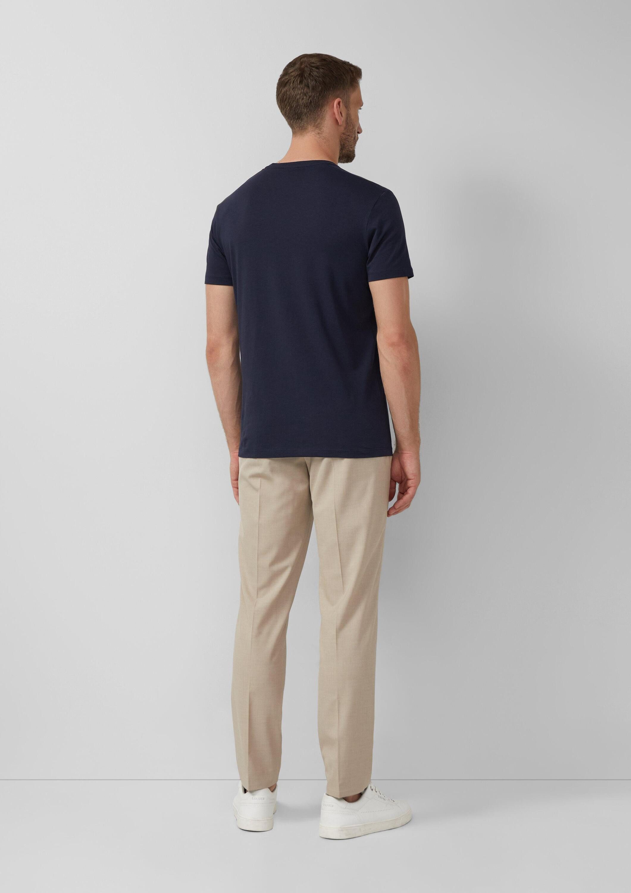 s.Oliver Kurzarmshirt T-Shirt T-Shirt aus Baumwollstretch