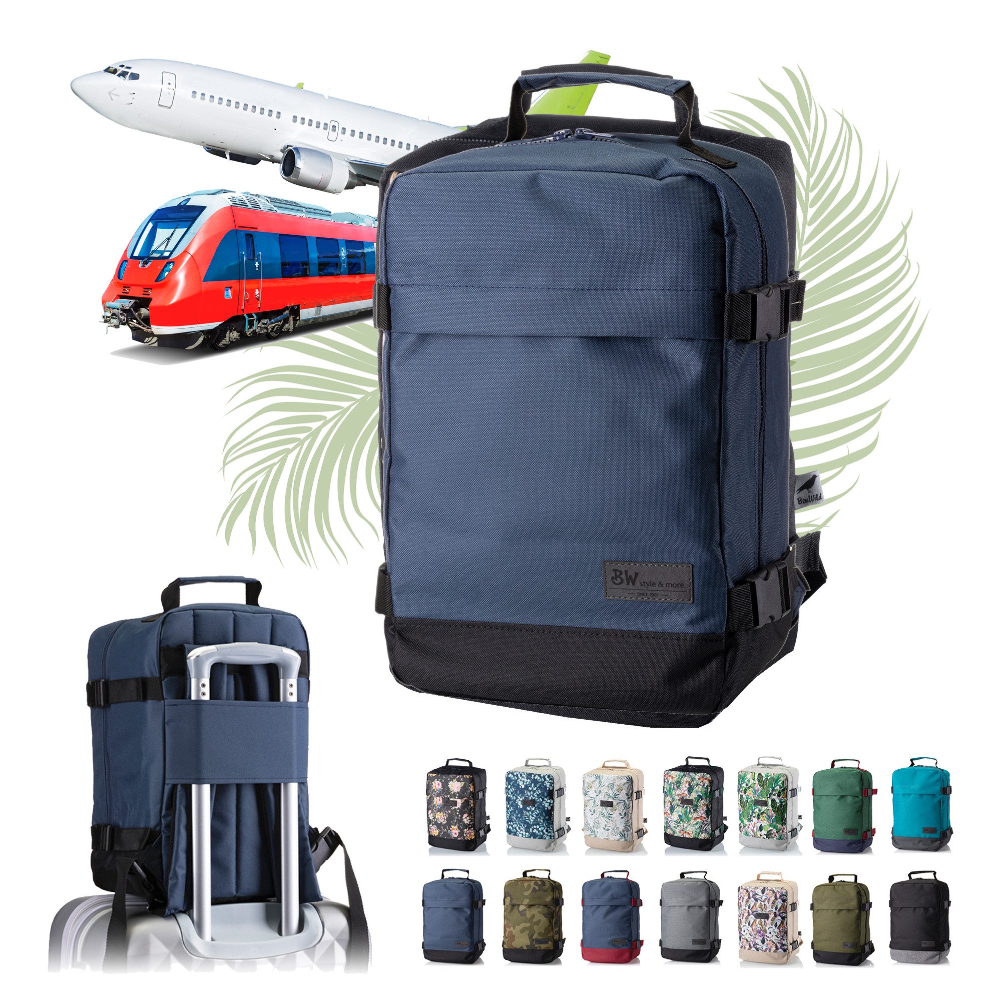 BambiniWelt by Rafael K. Handgepäckkoffer RUCKSACK Handgepäck Boardgepäck 40x20x25 40x30x20 Ryanair Wizzair, 2 Größen verfügbar: 40 x 25 x 20 cm (klein), 40 x 30 x 20 cm (groß)