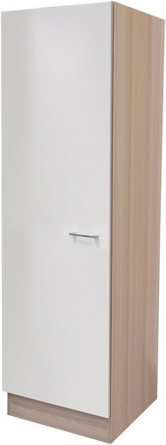 Flex-Well Exclusiv Geschirrschrank Abaco 50 cm Perlmutt glänzend-Akazie