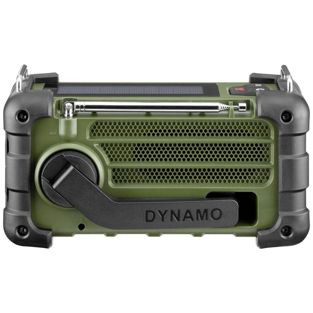 Sangean AM/FM Forest Green AM/FM-RDS/Bluetooth/AUX/ Hand Crank A500482 Radio (Solarpanel, spritzwassergeschützt, staubdicht)