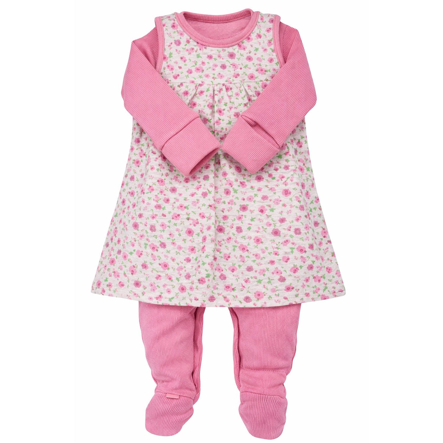 BONDI Strampler BONDI Baby Strampler Kleid Kombi 'Blumenallover' 9