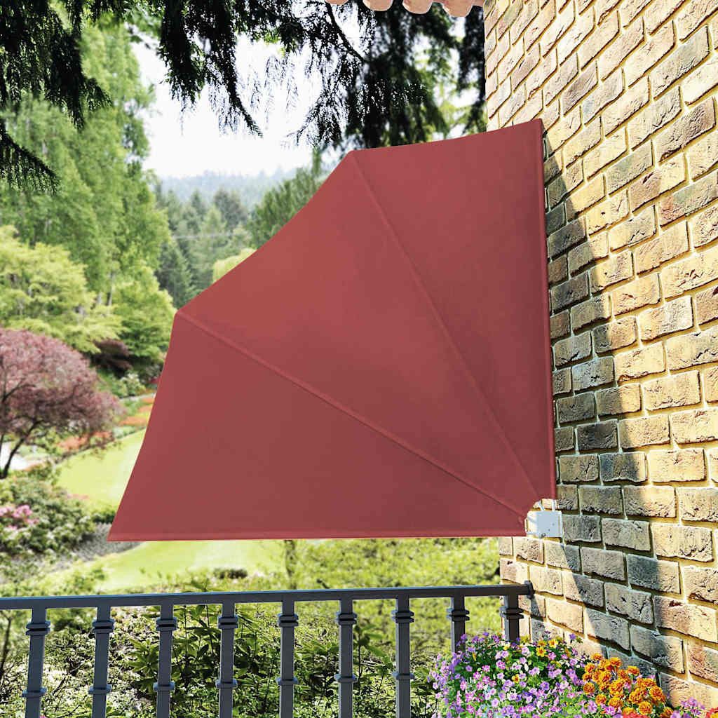 furnicato Markise Faltbarer Balkonfächer 140 x 140 cm in Terracotta-Rot (1-St) UV-beständiger Sichtschutz, klappbar und mit Wandhalterung fixiert