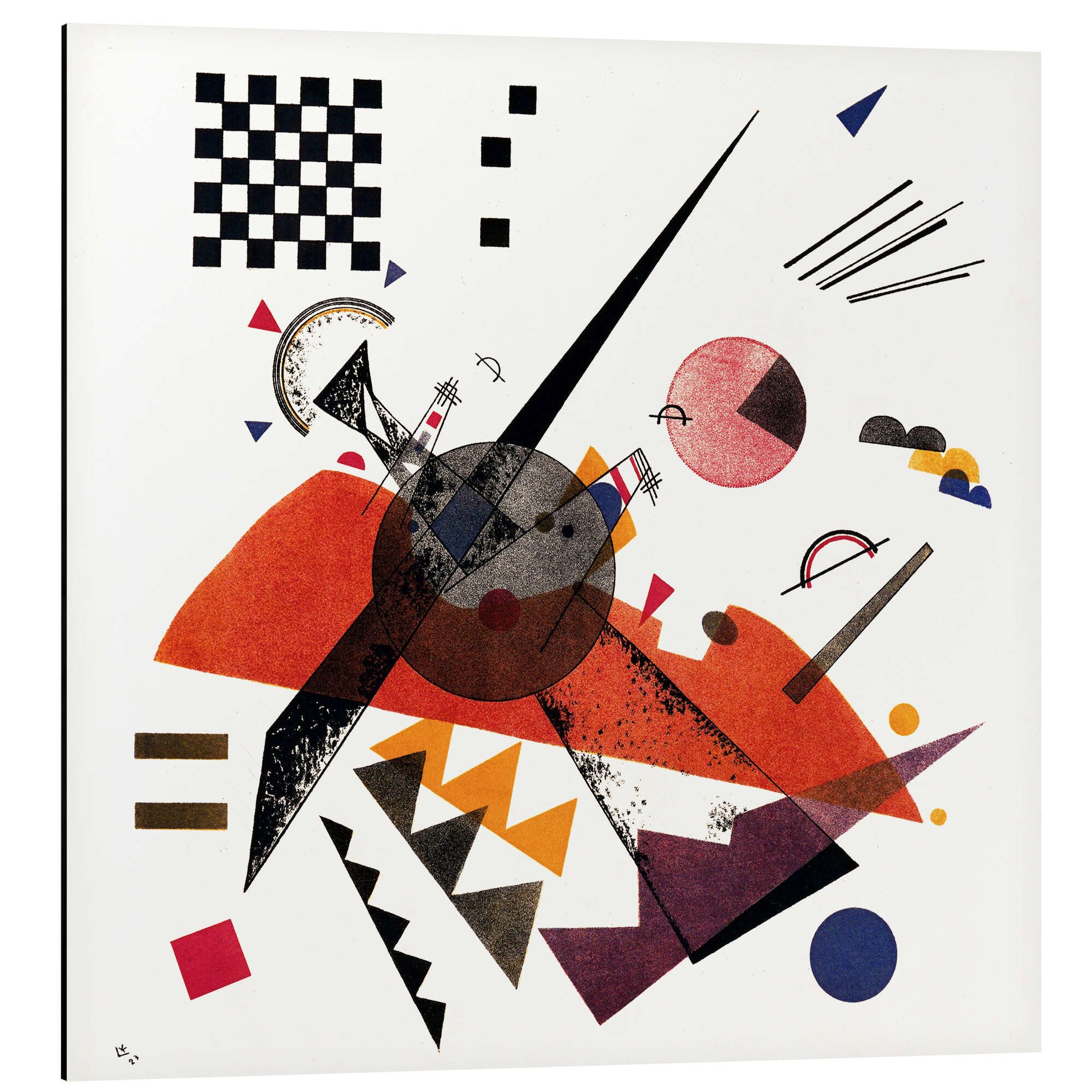 Posterlounge Alu-Dibond-Druck Wassily Kandinsky, Orange, Malerei